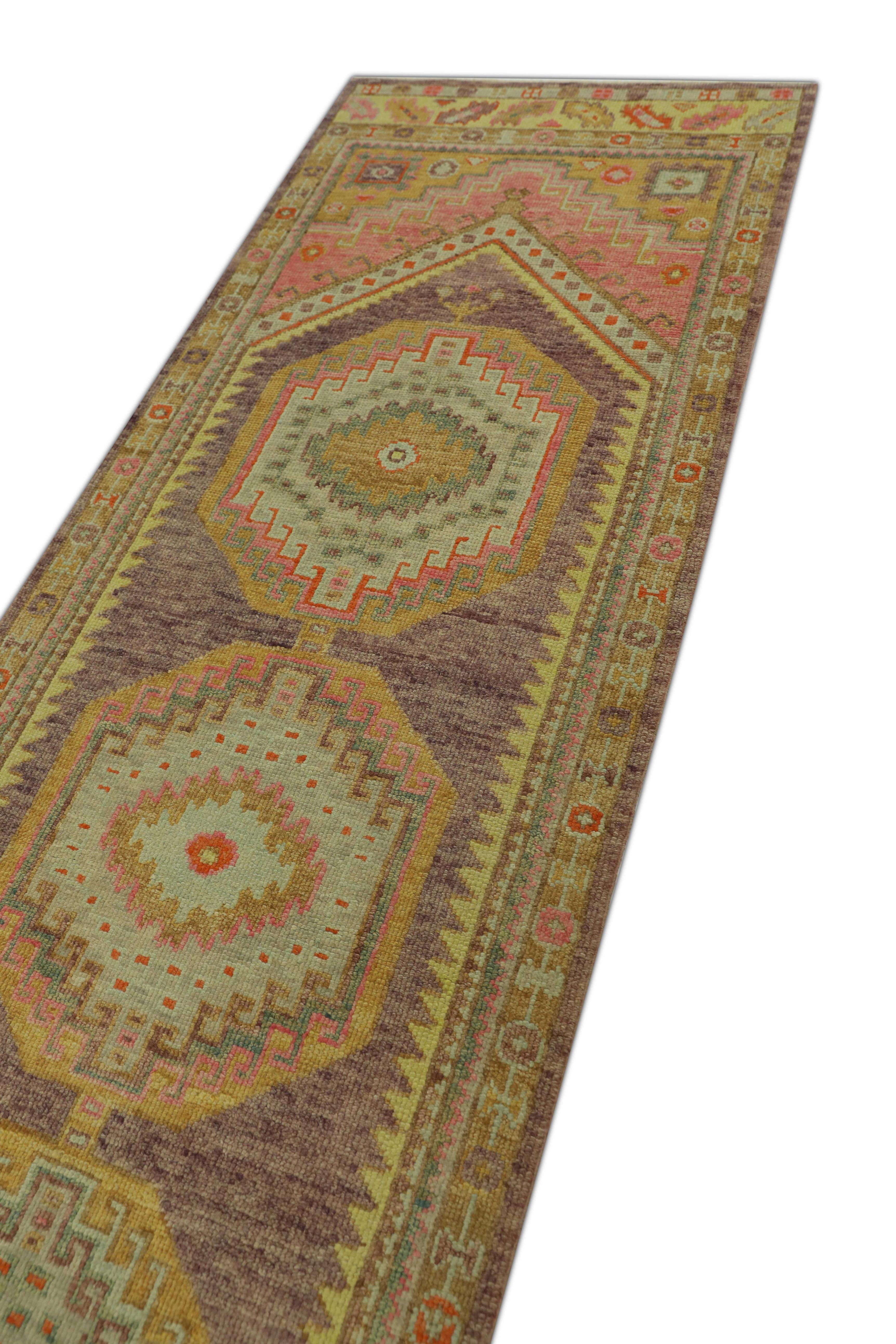 Oushak-Teppich Orientalischer handgeknüpfter türkischer Oushak 3' x 10'6