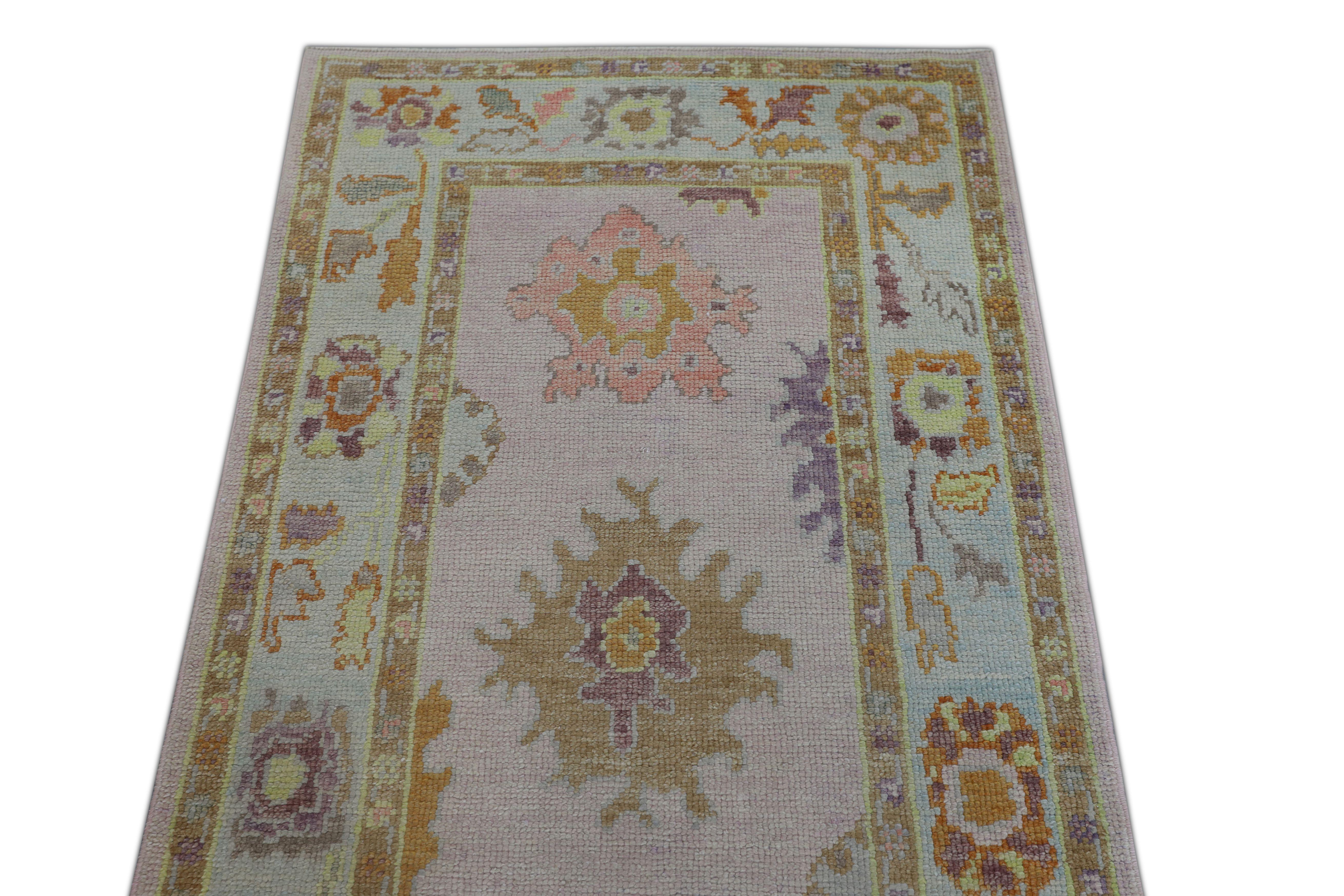 Oushak-Teppich Orientalischer handgeknüpfter türkischer Oushak-Teppich 3' x 10'7
