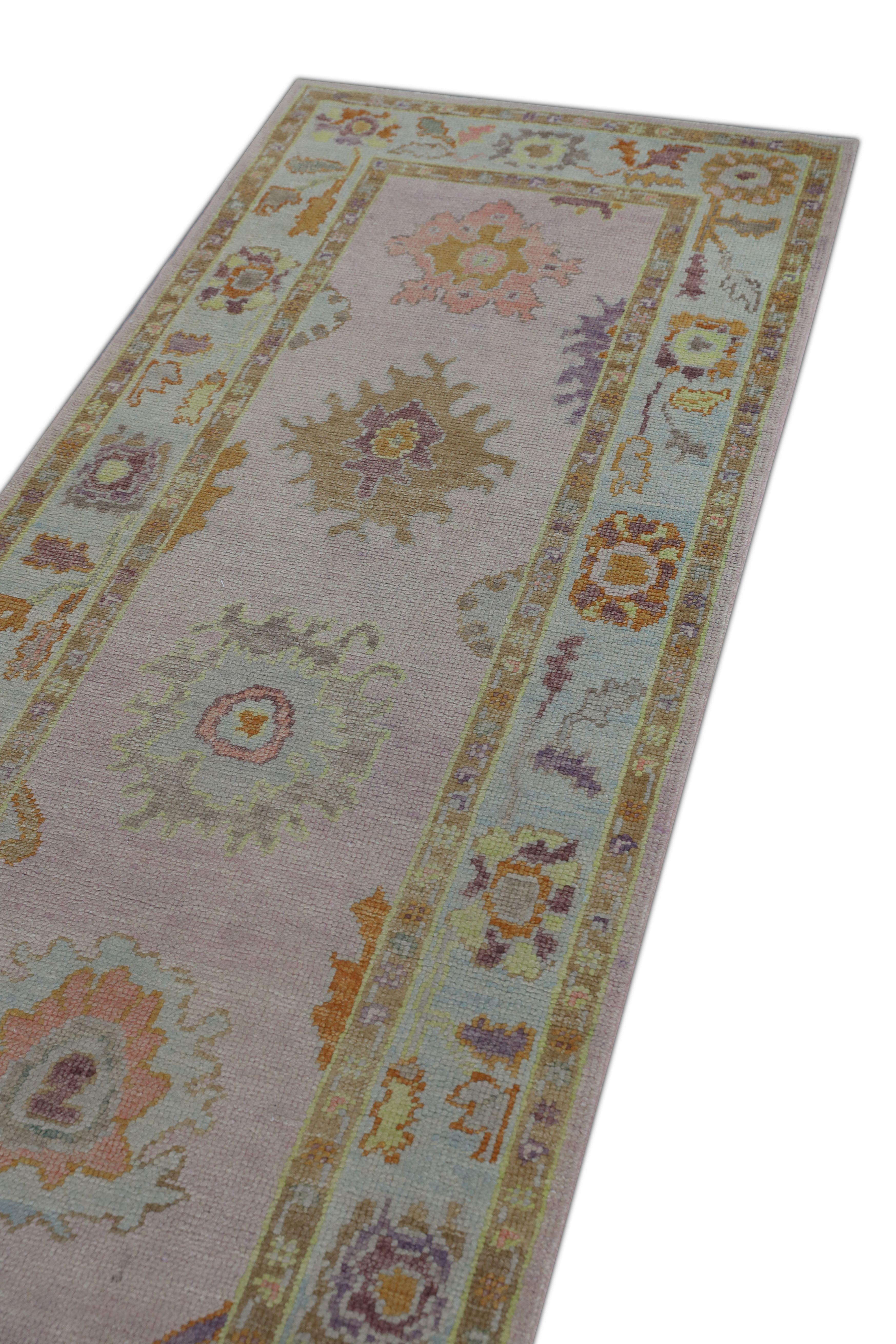 Oushak-Teppich Orientalischer handgeknüpfter türkischer Oushak-Teppich 3' x 10'7
