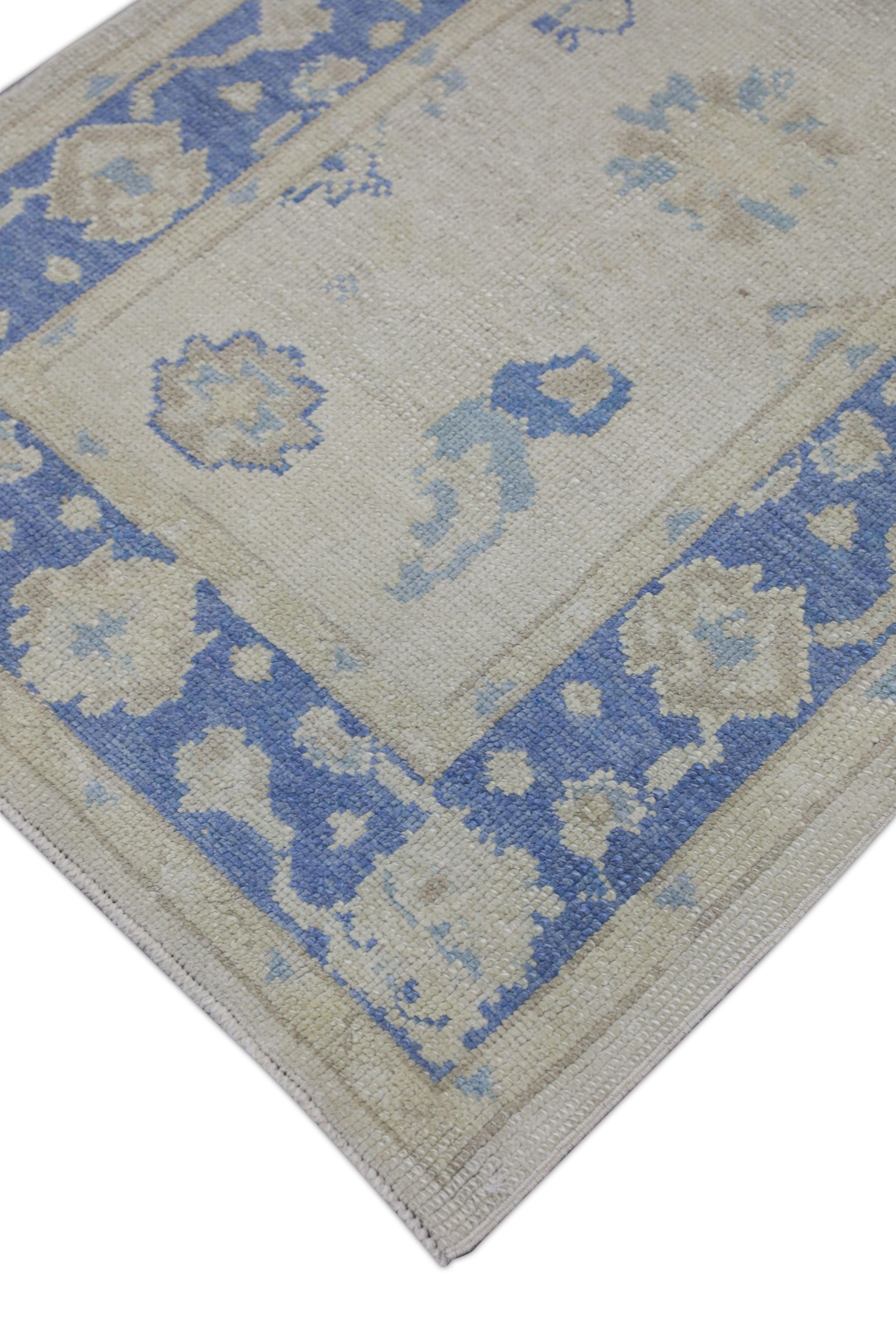 Oushak-Teppich Orientalischer handgeknüpfter türkischer Oushak 3' x 10'8