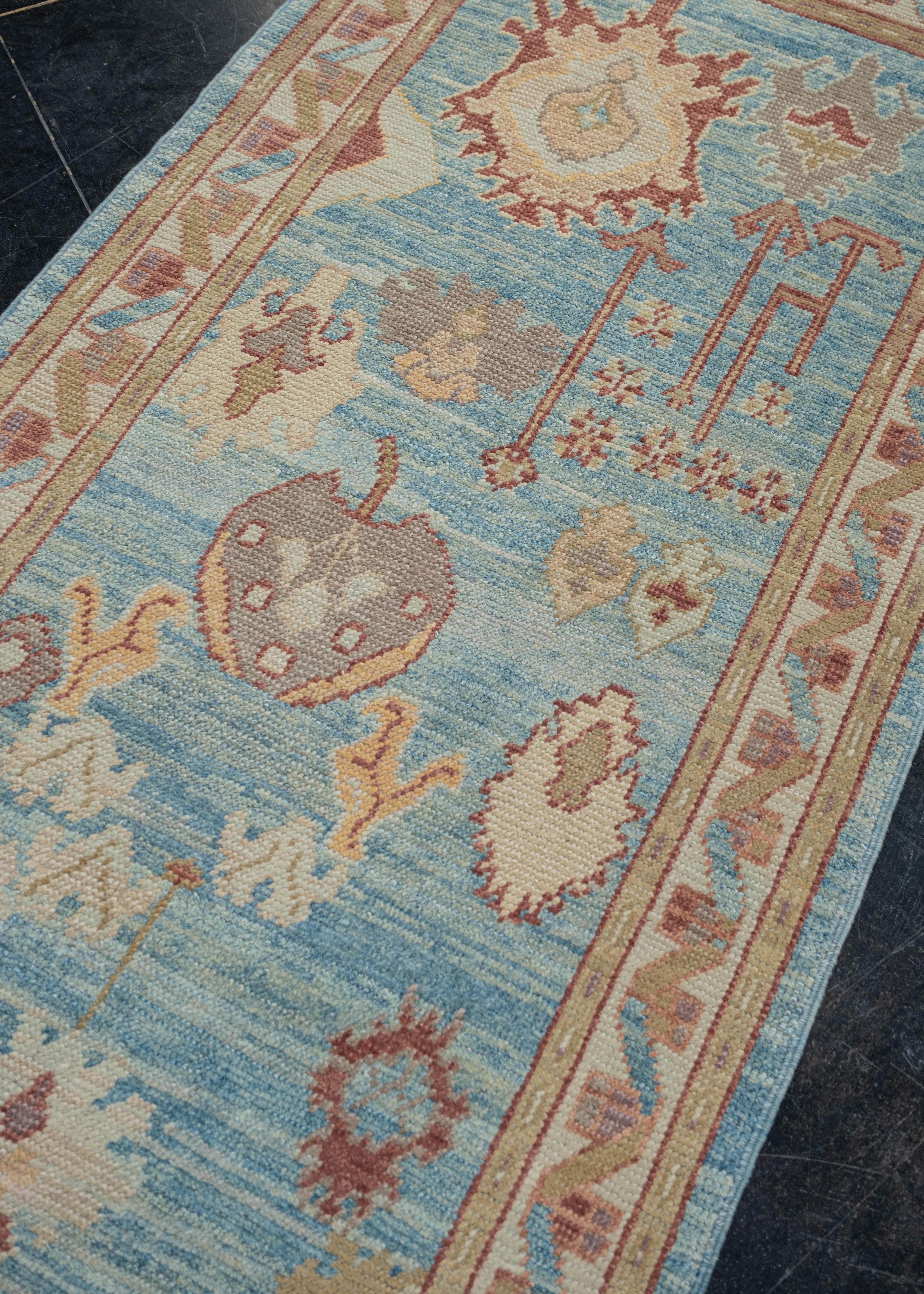 Oushak-Teppich Orientalischer handgeknüpfter türkischer Oushak-Teppich 3' x 11'11