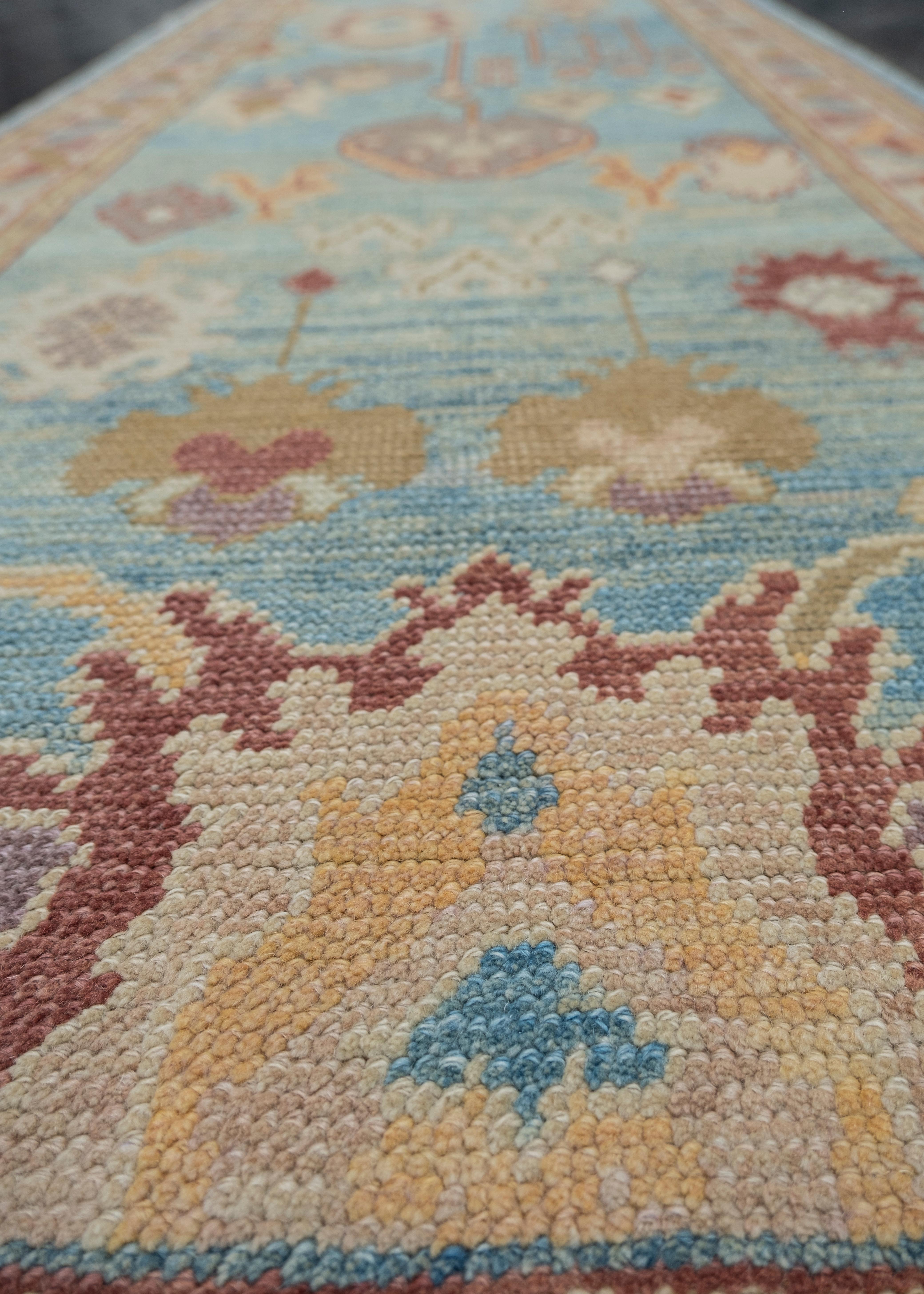 Oushak-Teppich Orientalischer handgeknüpfter türkischer Oushak-Teppich 3' x 11'11