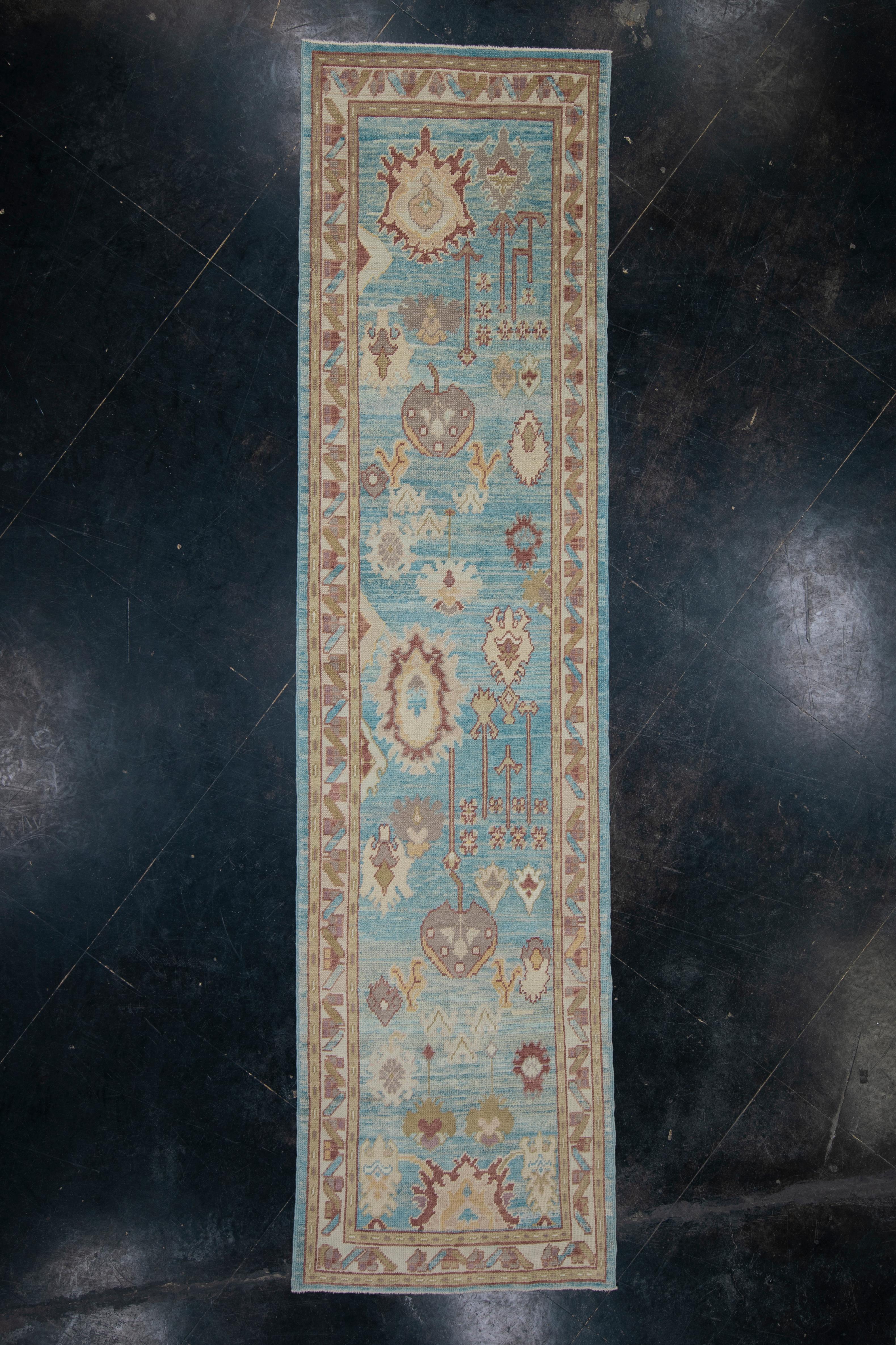 Oushak-Teppich Orientalischer handgeknüpfter türkischer Oushak-Teppich 3' x 11'11