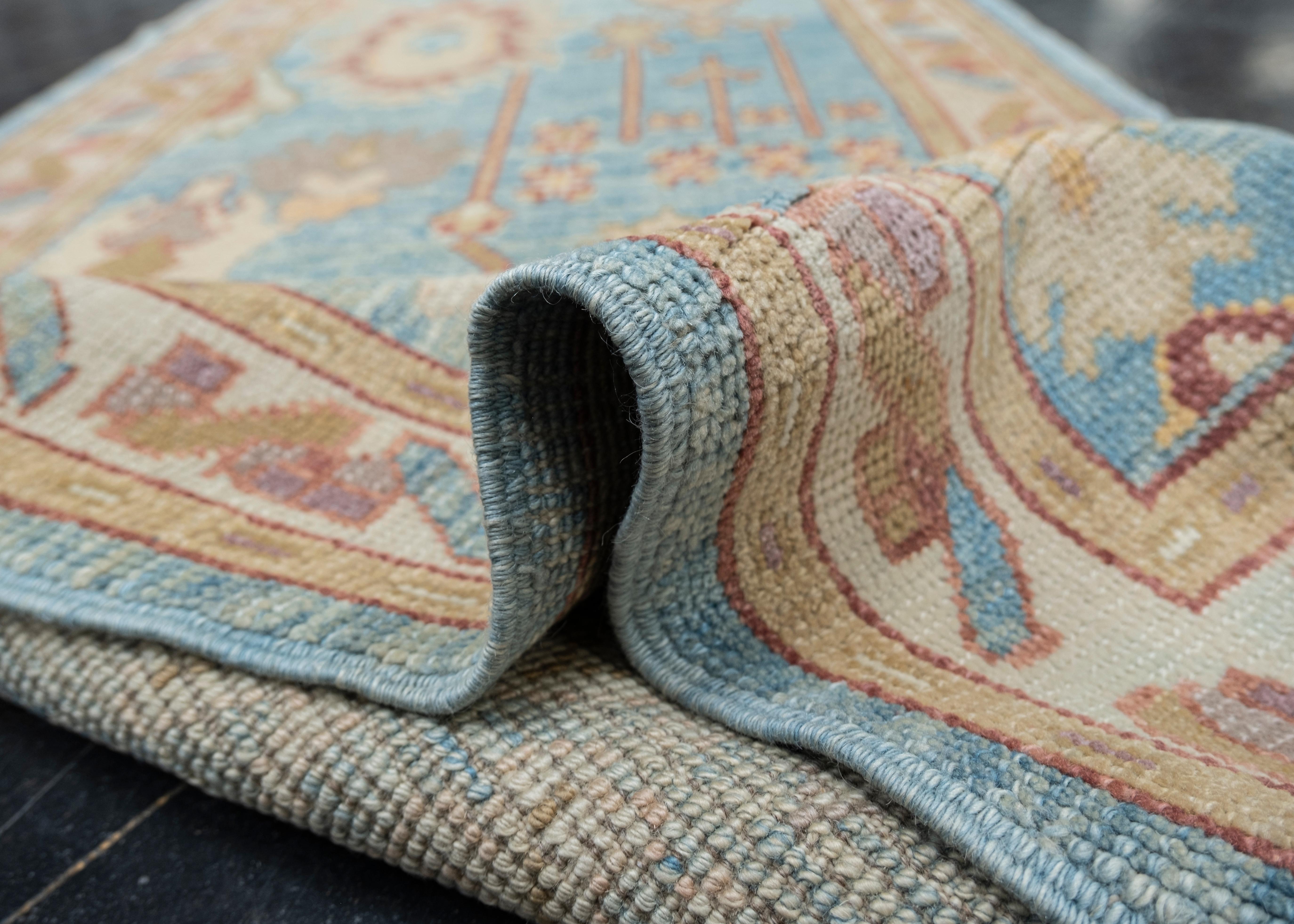 Oushak-Teppich Orientalischer handgeknüpfter türkischer Oushak-Teppich 3' x 11'11