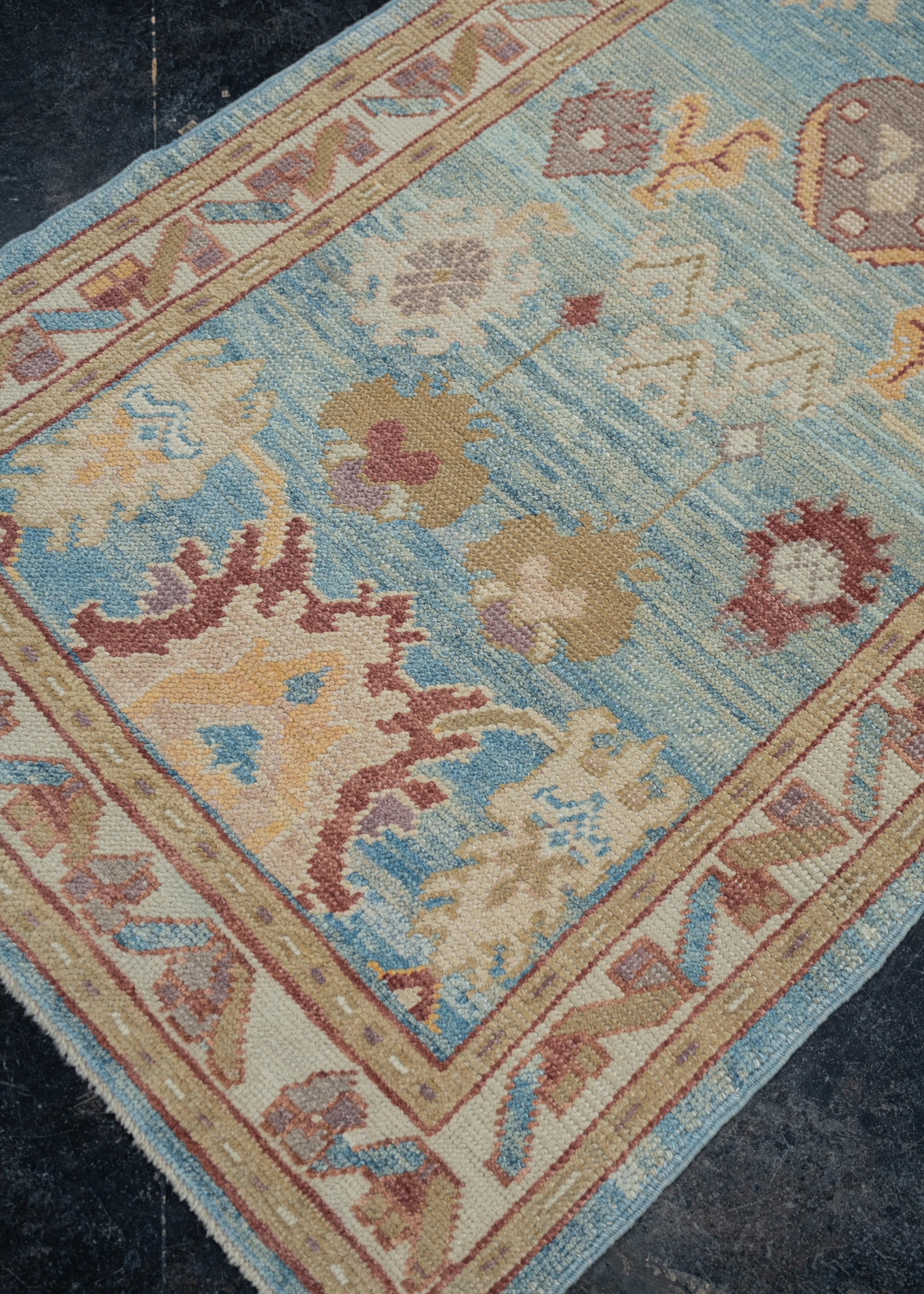 Oushak-Teppich Orientalischer handgeknüpfter türkischer Oushak-Teppich 3' x 11'11