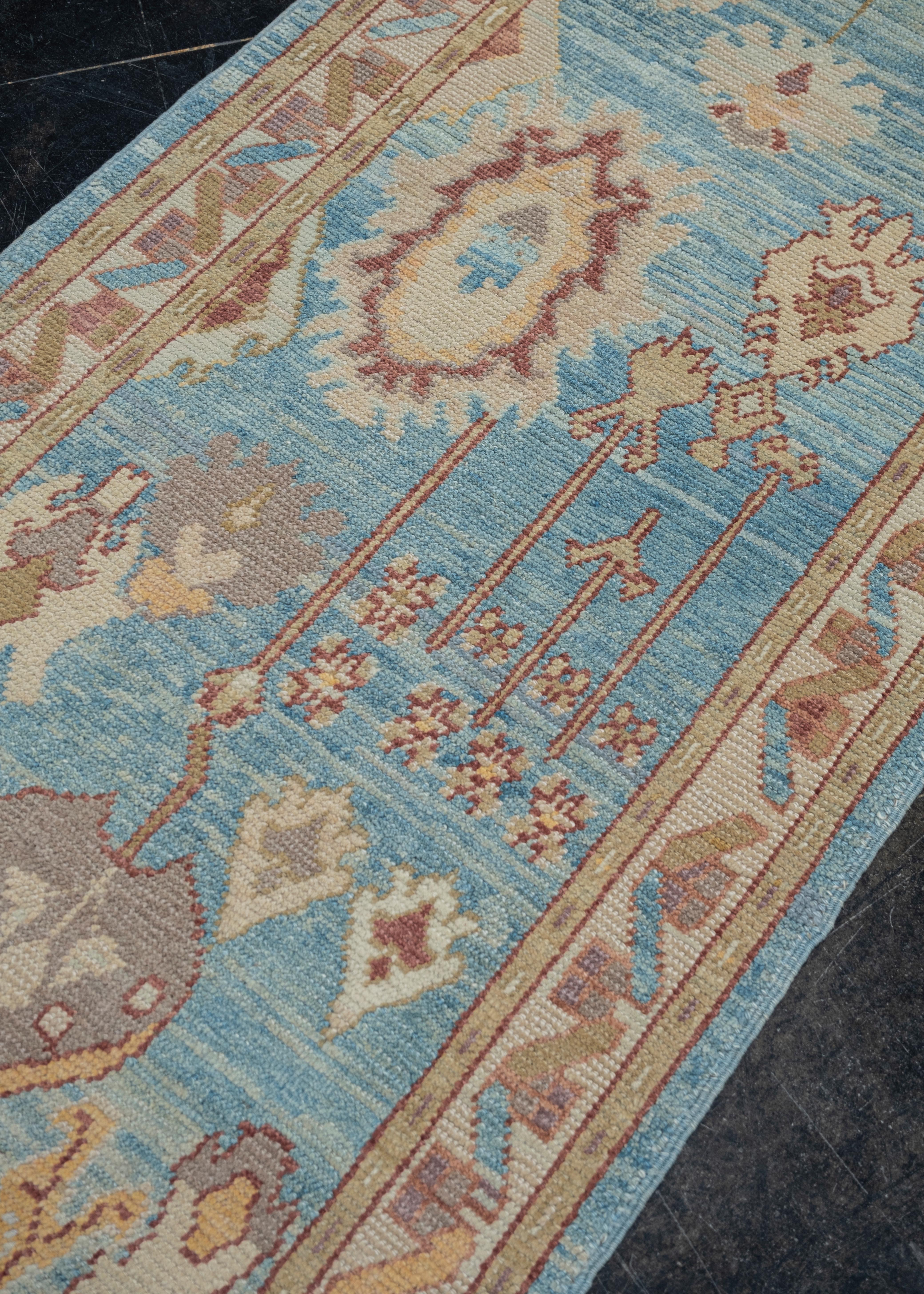 Oushak-Teppich Orientalischer handgeknüpfter türkischer Oushak-Teppich 3' x 11'11