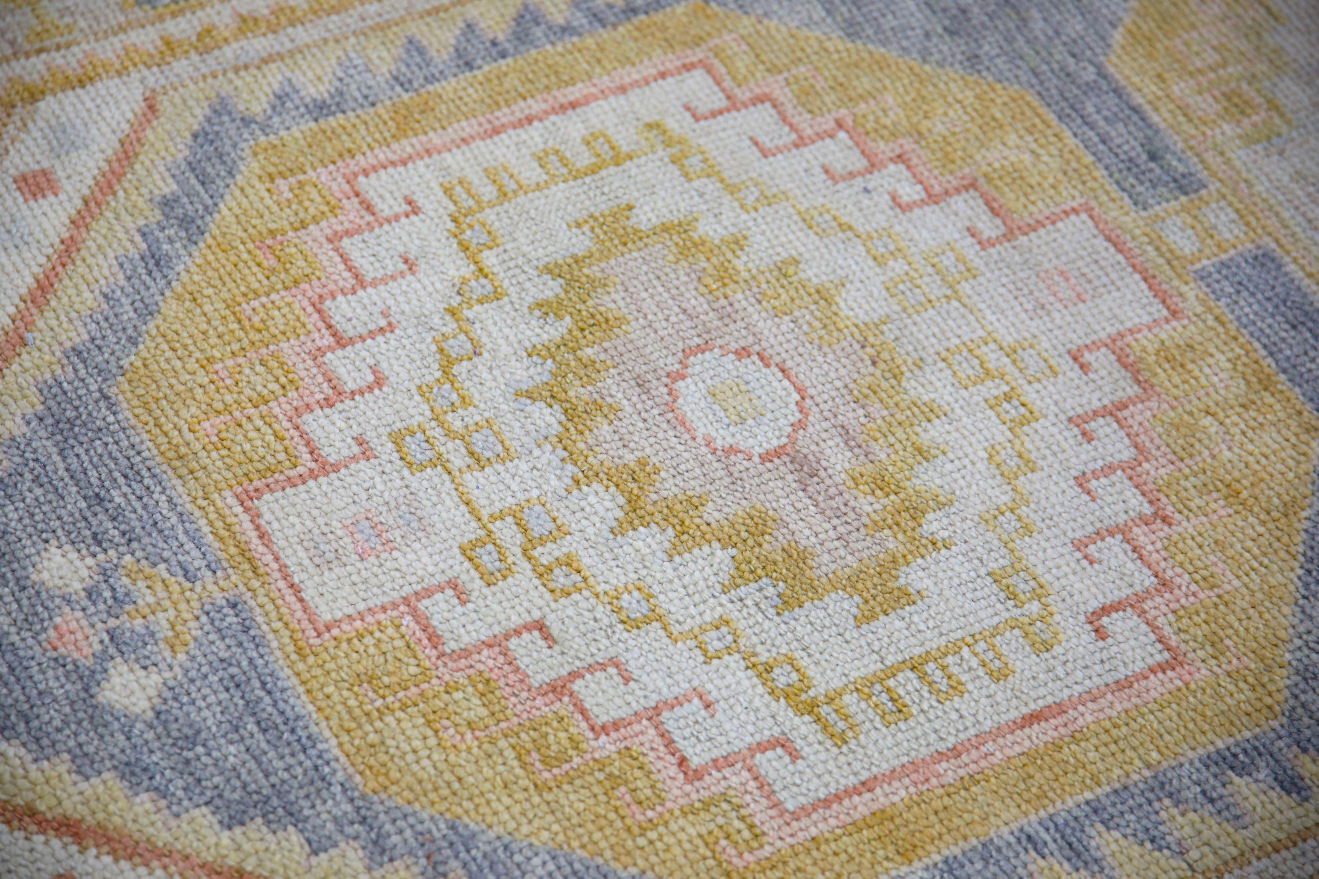 Oushak Rugs Orientale Annodato a Mano Turco Oushak 3' x 11'11
