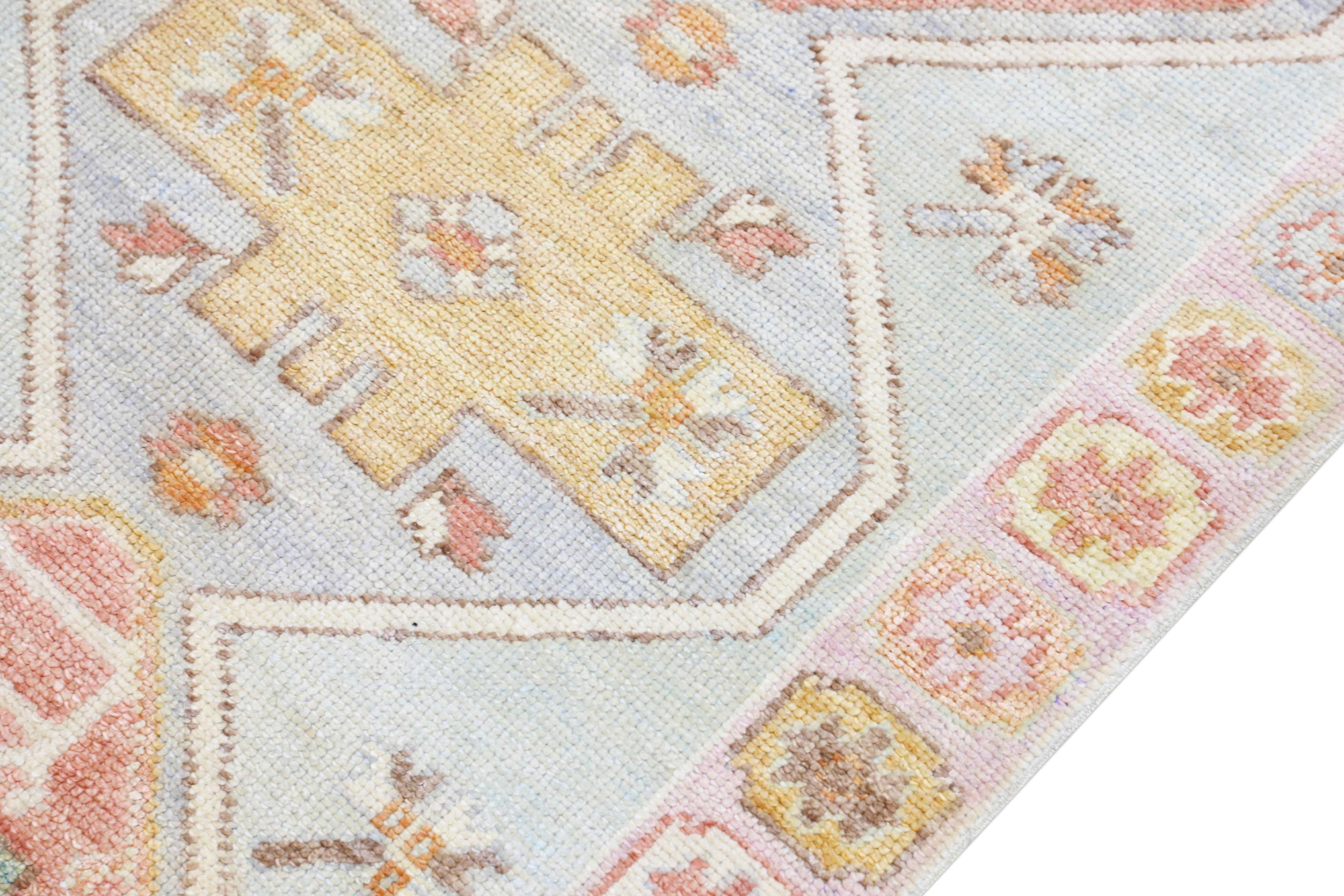 Oushak-Teppich Orientalischer handgeknüpfter türkischer Oushak 3' x 11'4