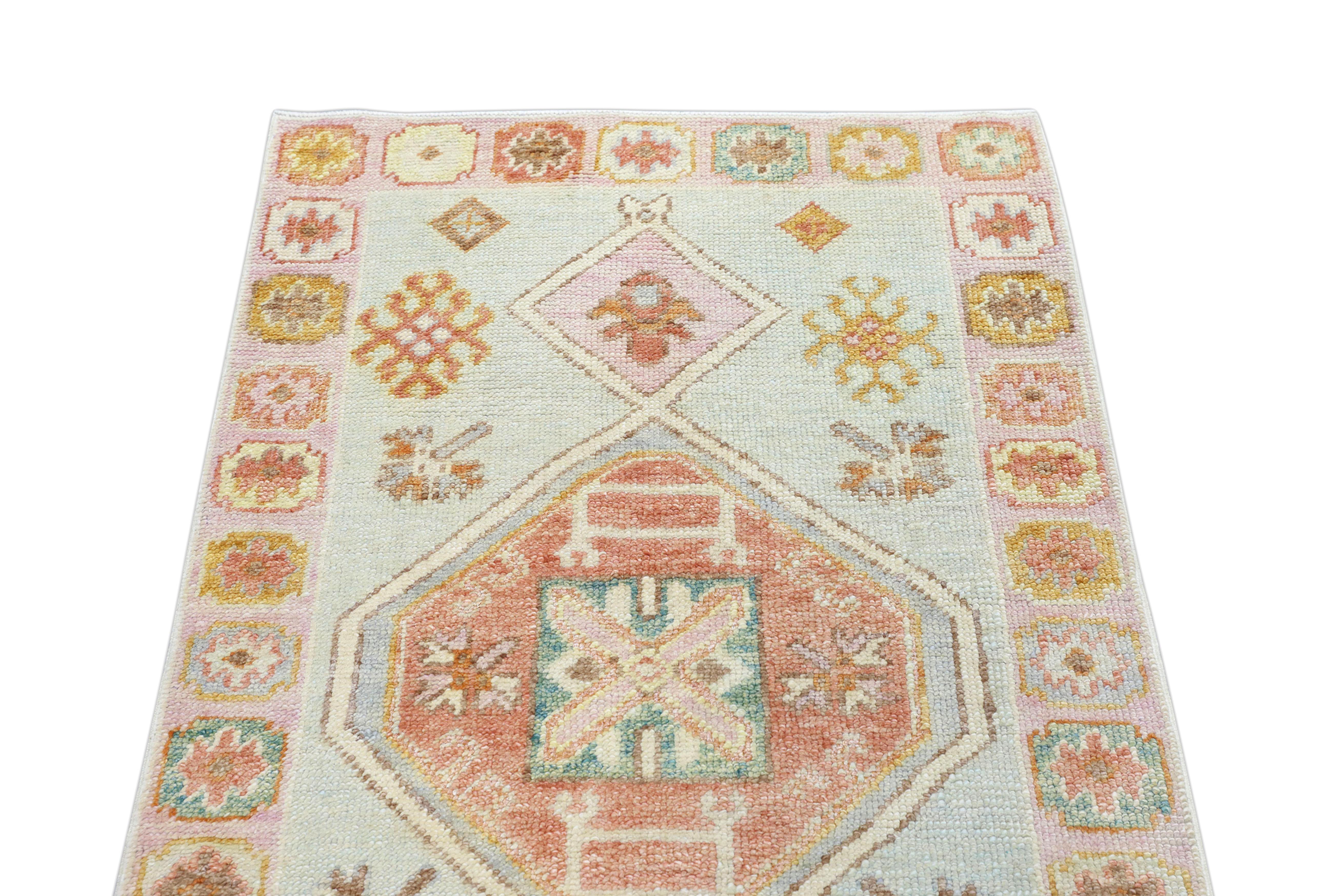 Oushak-Teppich Orientalischer handgeknüpfter türkischer Oushak 3' x 11'4