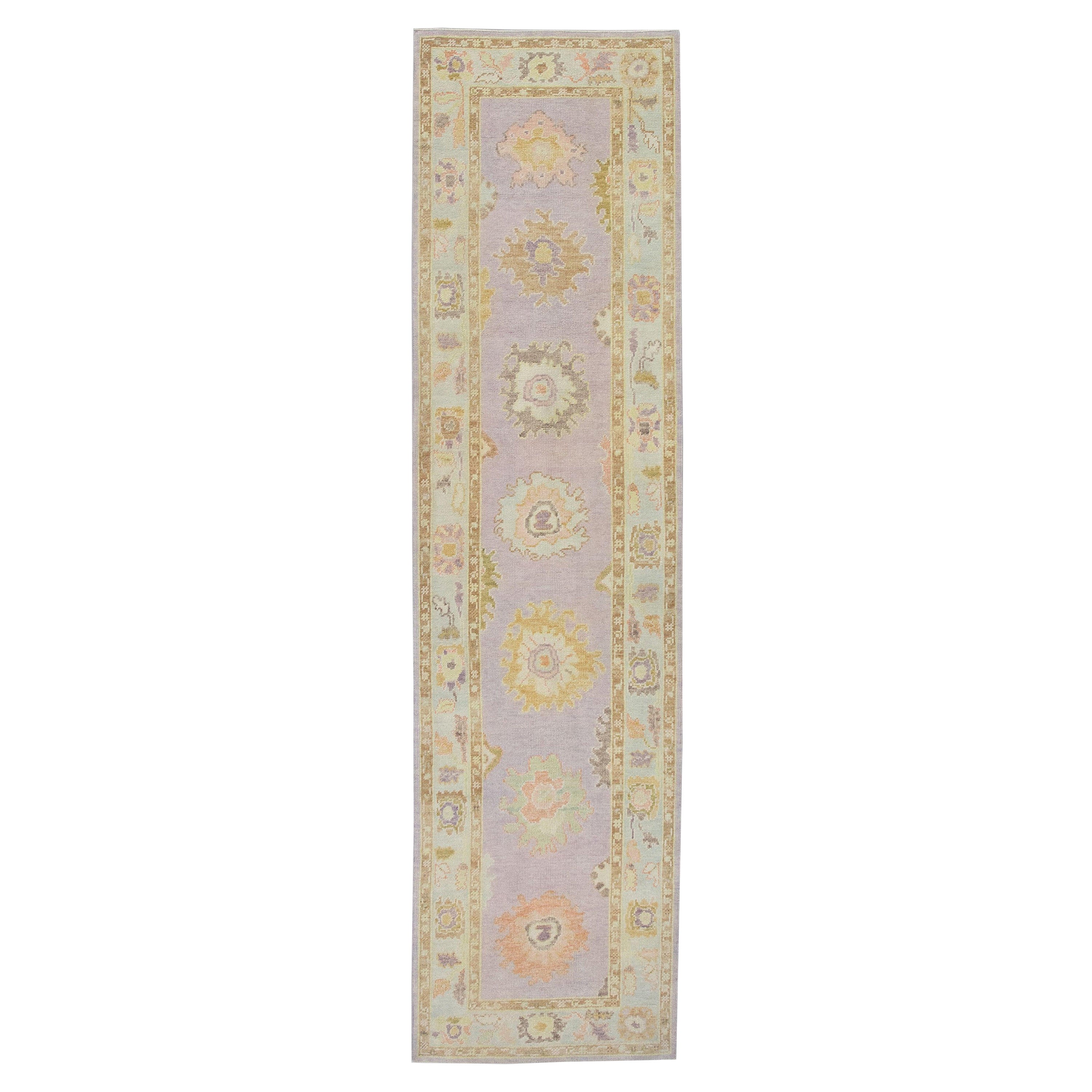 Oushak-Teppich Orientalischer handgeknüpfter türkischer Oushak-Teppich 3' x 11'7" #4430 im Angebot