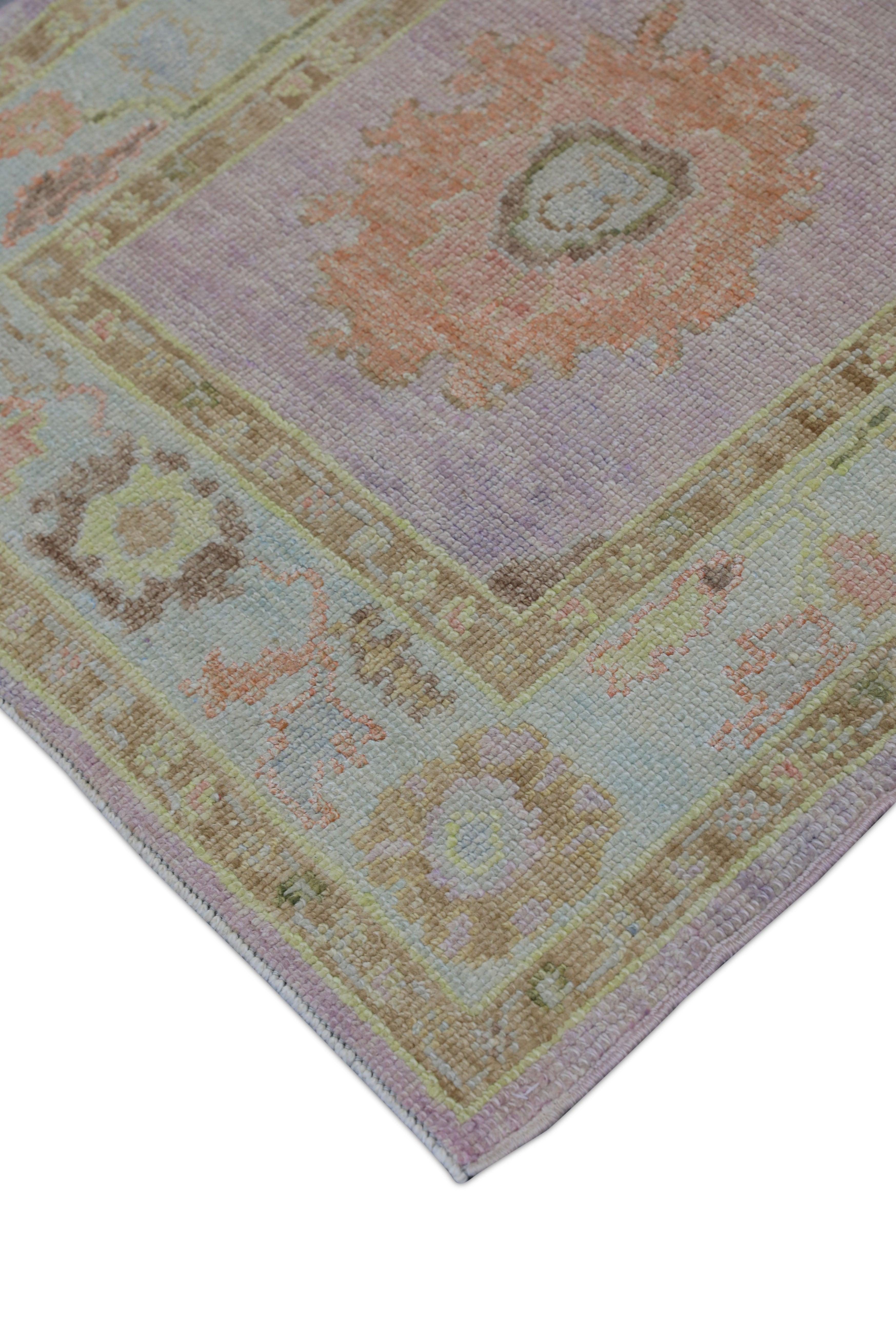 Annodato a mano Tappeto Oushak Orientale annodato a mano Turco Oushak 3' x 11'8