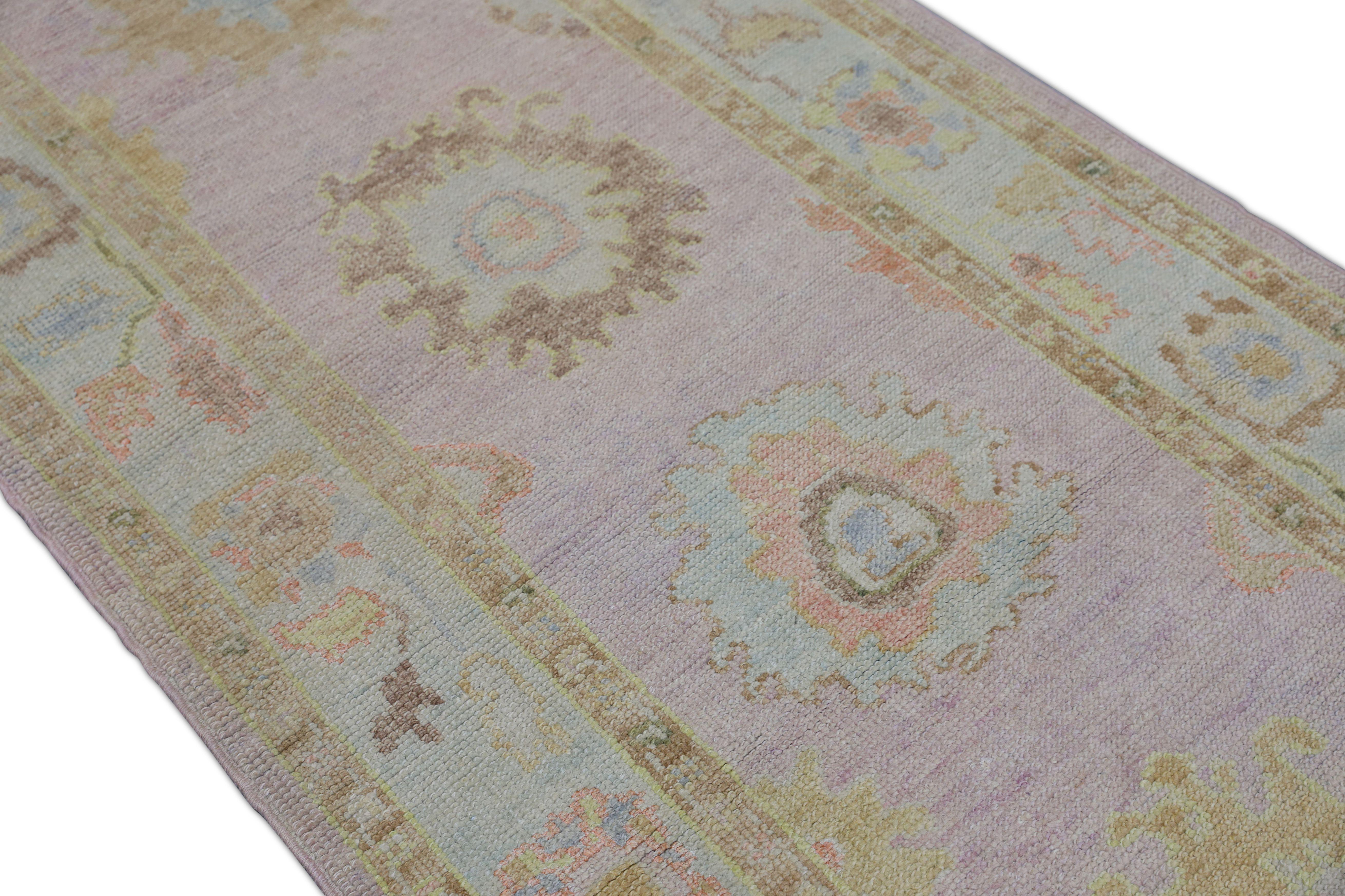 Tappeto Oushak Orientale annodato a mano Turco Oushak 3' x 11'8