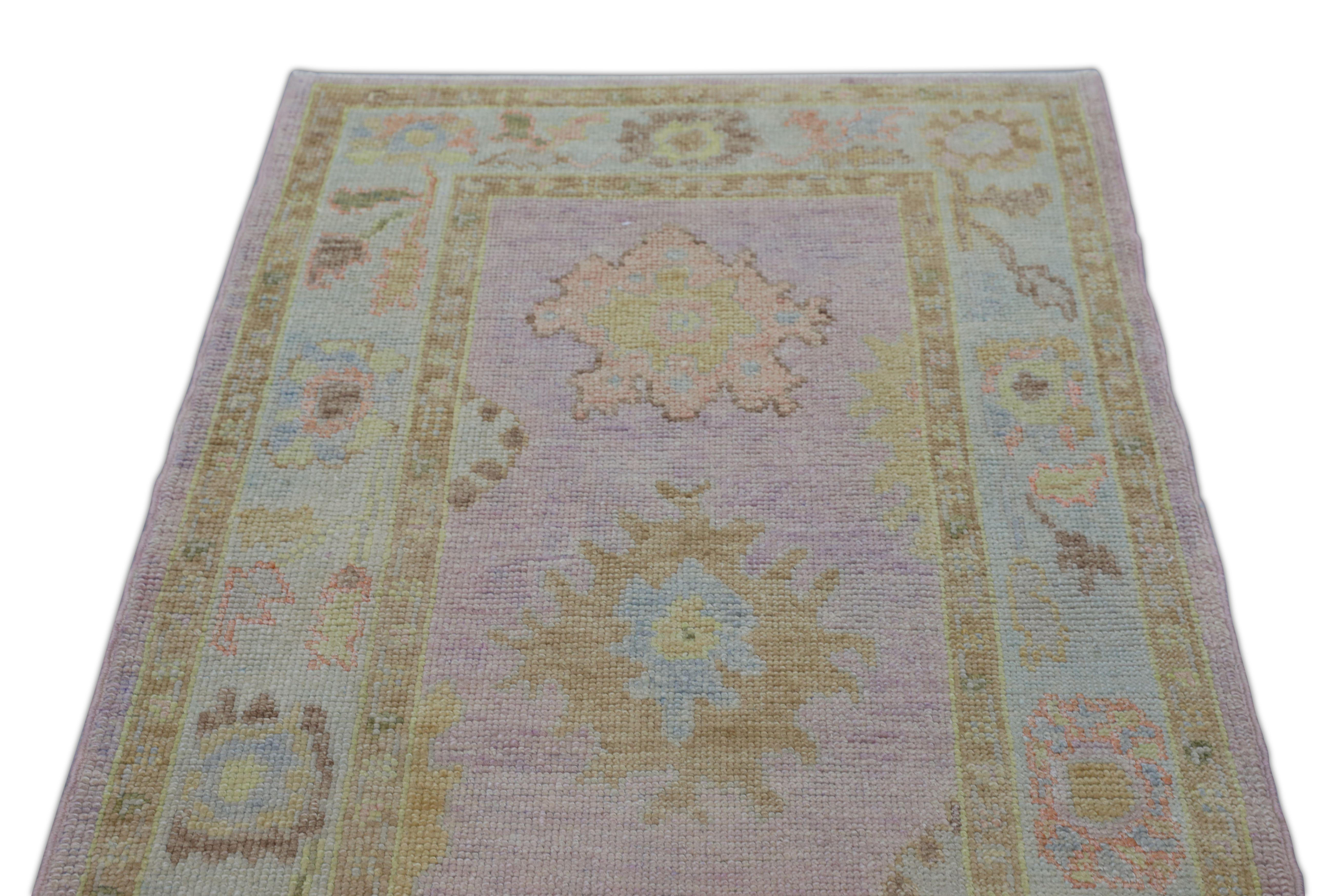 Lana Tappeto Oushak Orientale annodato a mano Turco Oushak 3' x 11'8