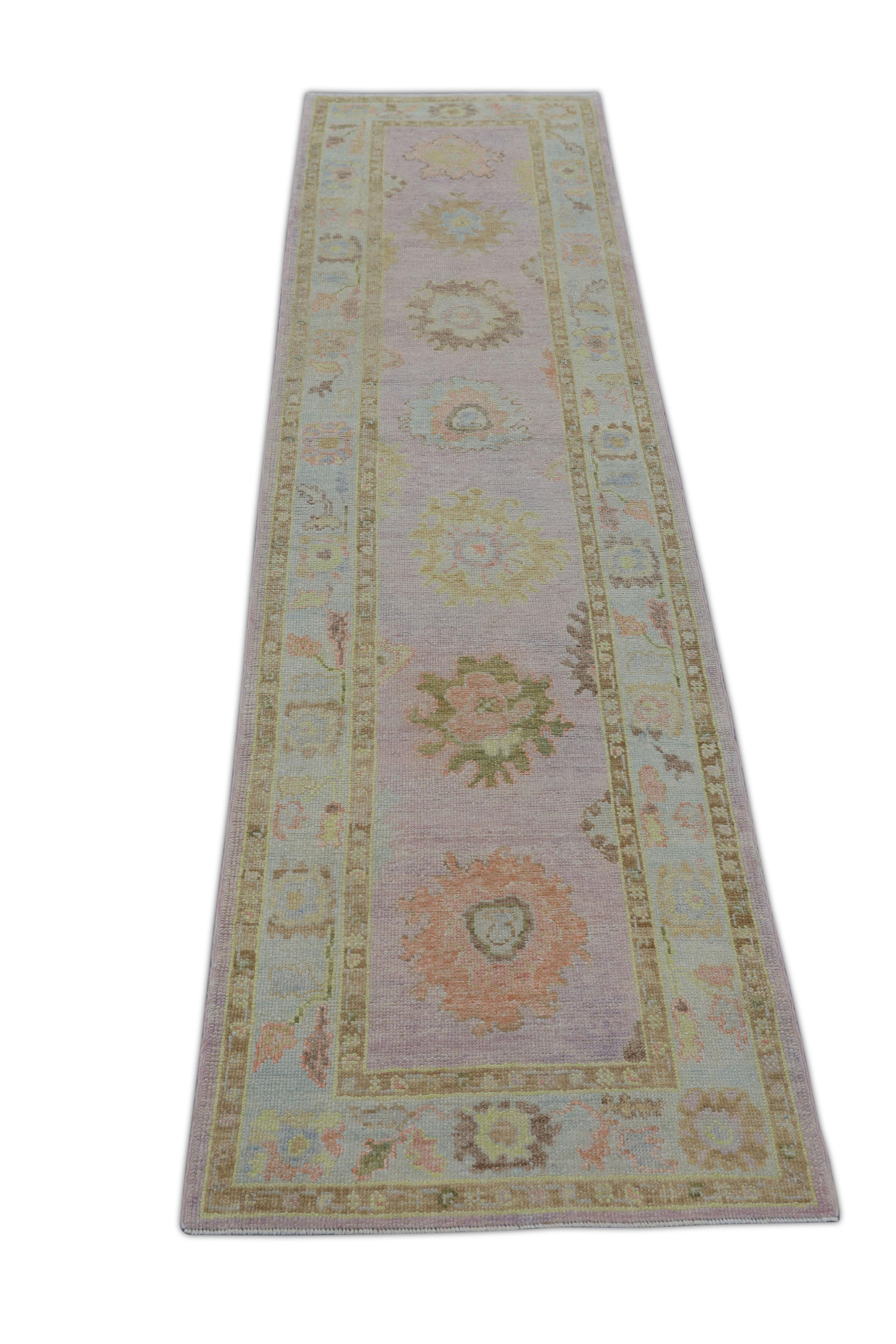 Tappeto Oushak Orientale annodato a mano Turco Oushak 3' x 11'8