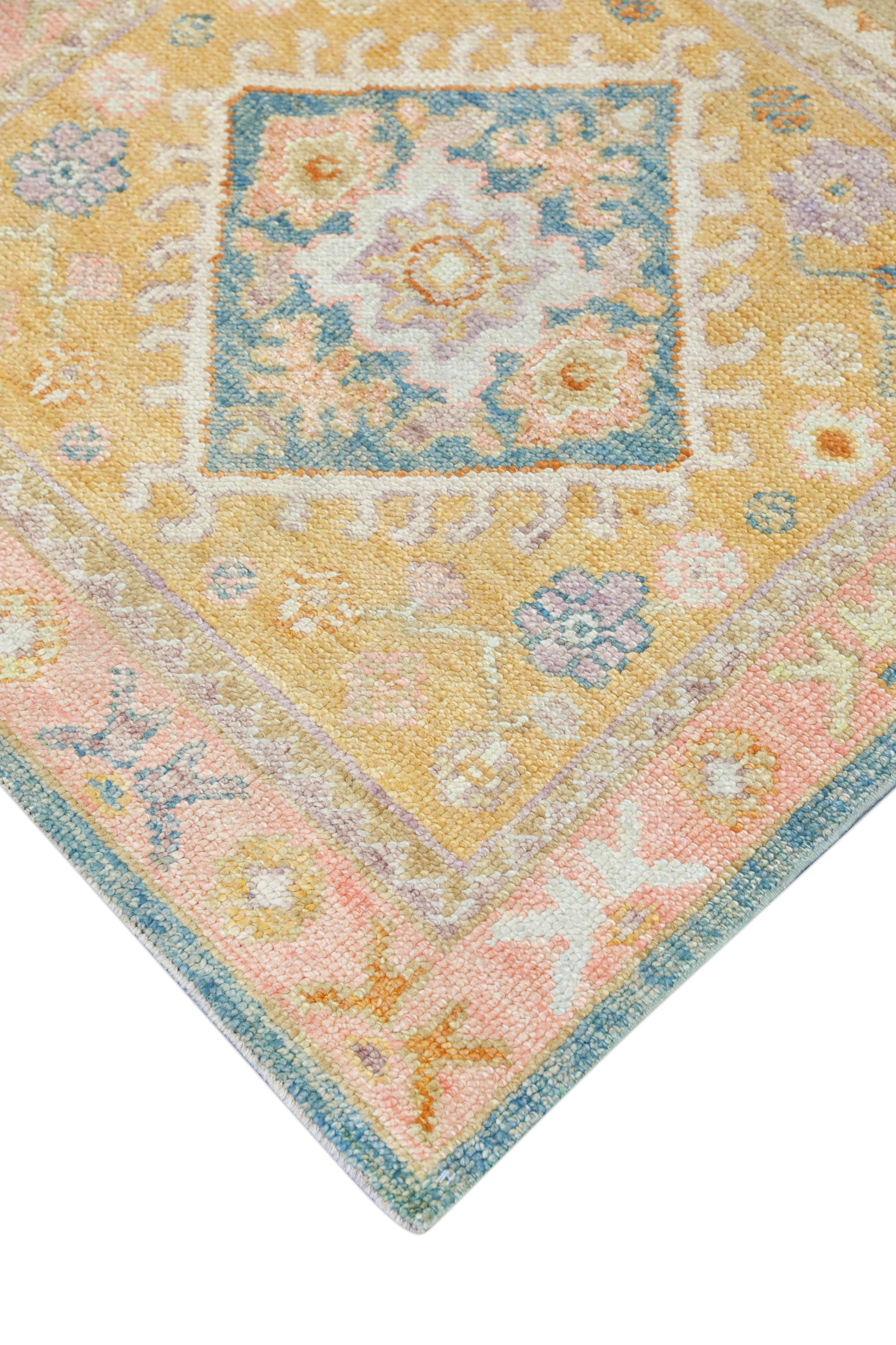 Oushak Rug Oriental Hand Knotted Turkish Oushak 3' x 12' #4085 In New Condition For Sale In Houston, TX
