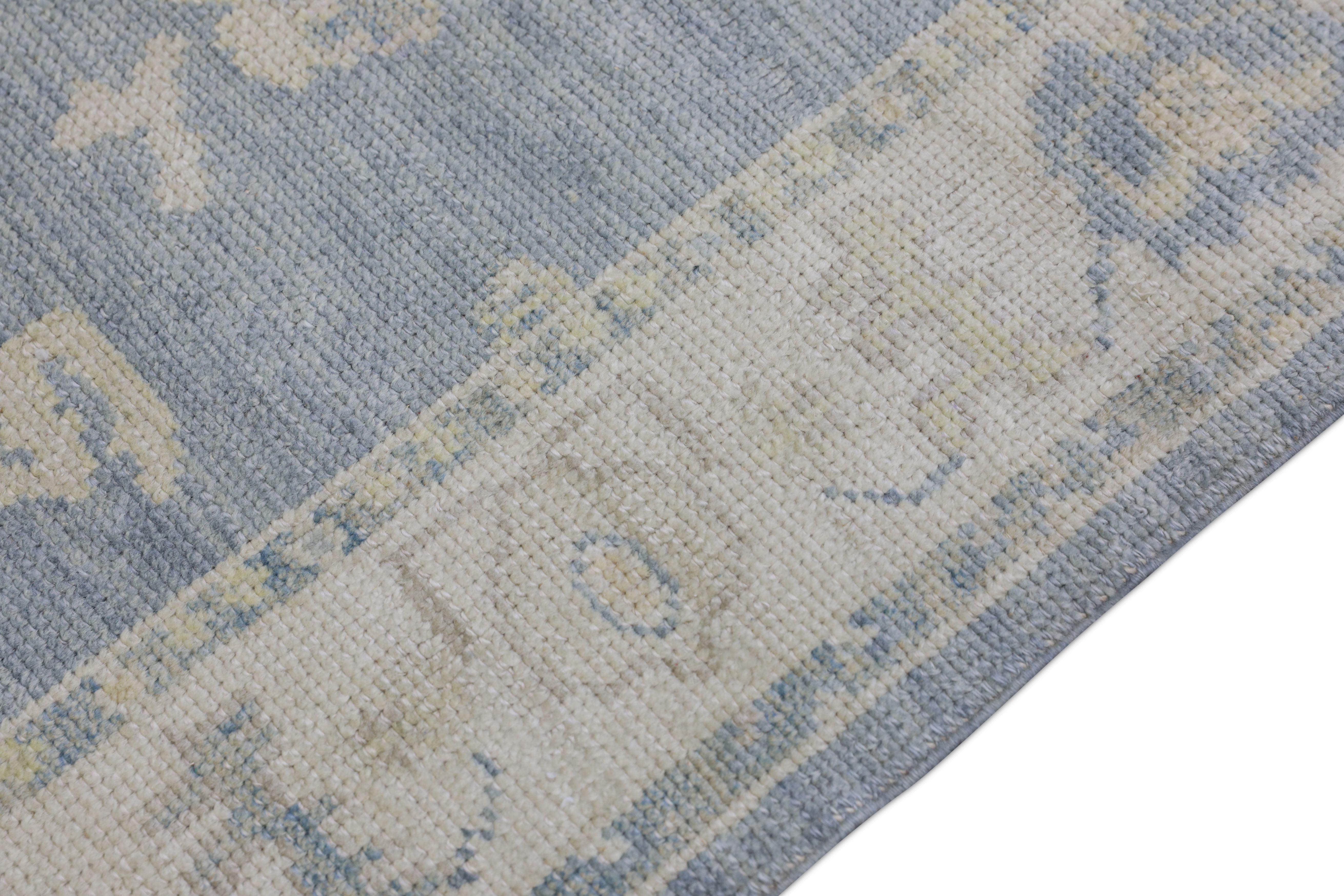 Oushak Rug Oriental Hand Knotted Turkish Oushak 3' x 12'4
