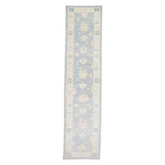 Oushak Rug Oriental Hand Knotted Turkish Oushak 3' x 12'4" #2885