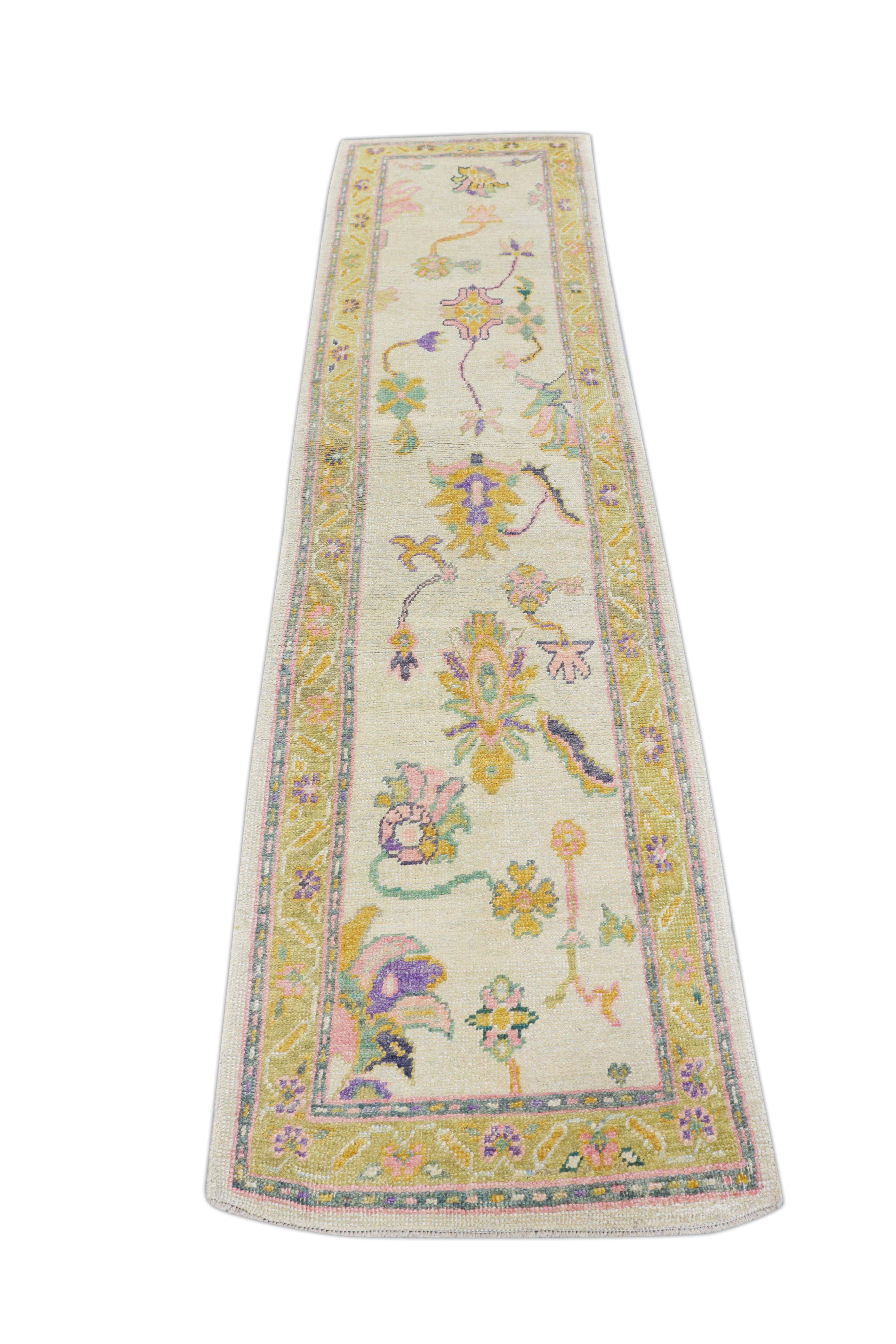 Oushak-Teppich Orientalischer handgeknüpfter türkischer Oushak-Teppich 3' x 12'4