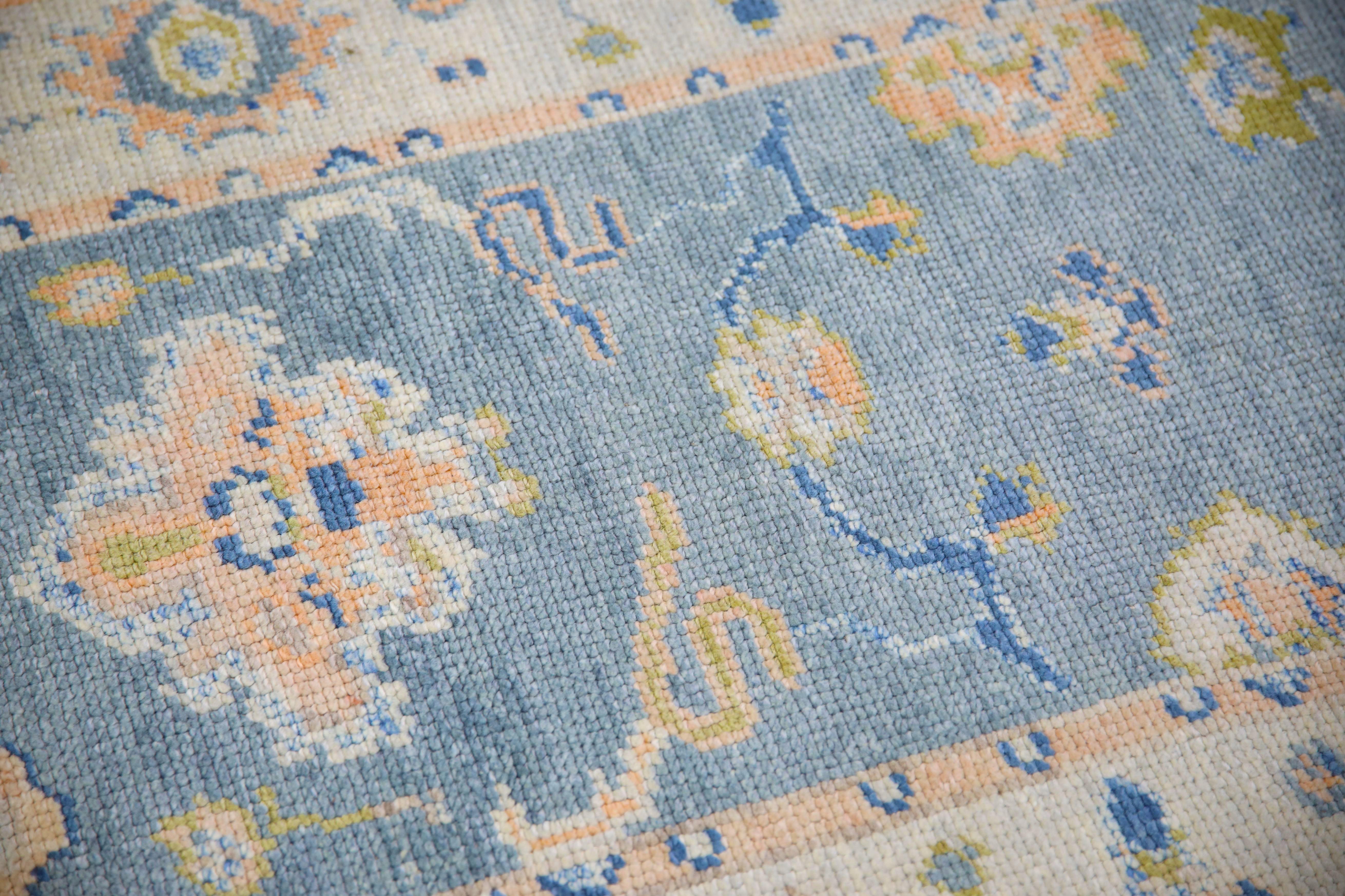 Oushak Rug Oriental Hand Knotted Turkish Oushak 3' x 12'7