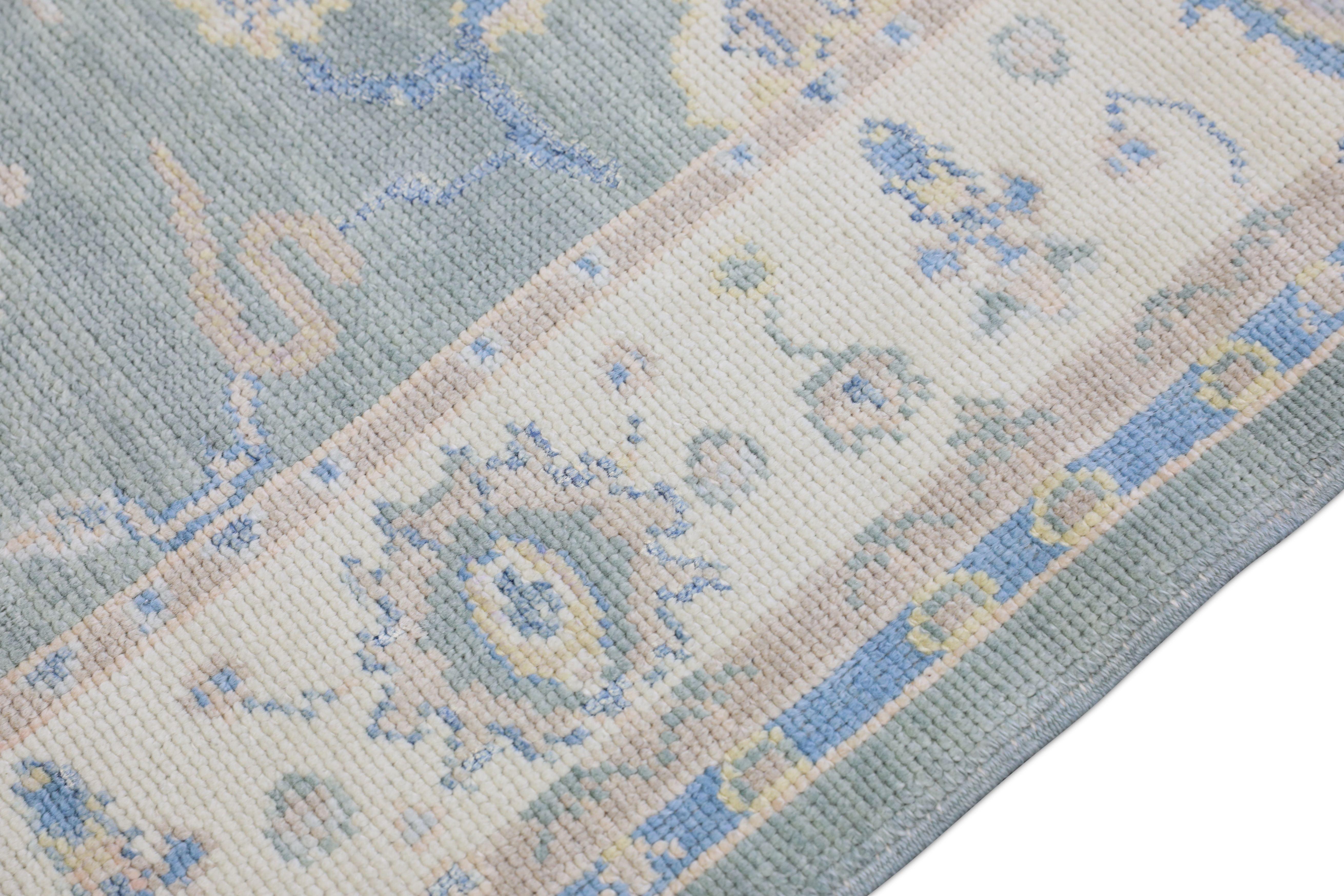 Oushak Rug Oriental Hand Knotted Turkish Oushak 3' x 12'8