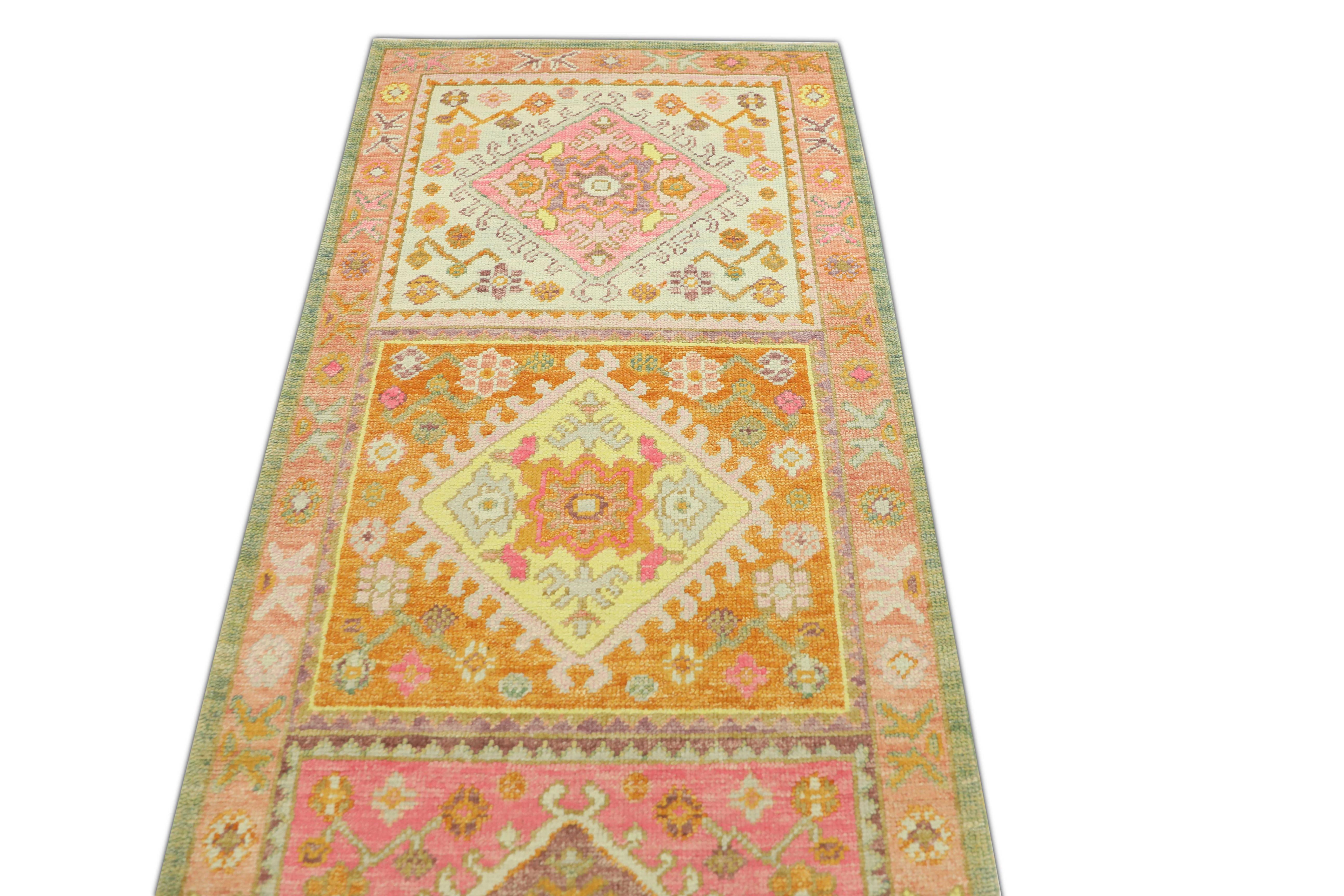 Oushak-Teppich Orientalischer handgeknüpfter türkischer Oushak 3' x 13'1
