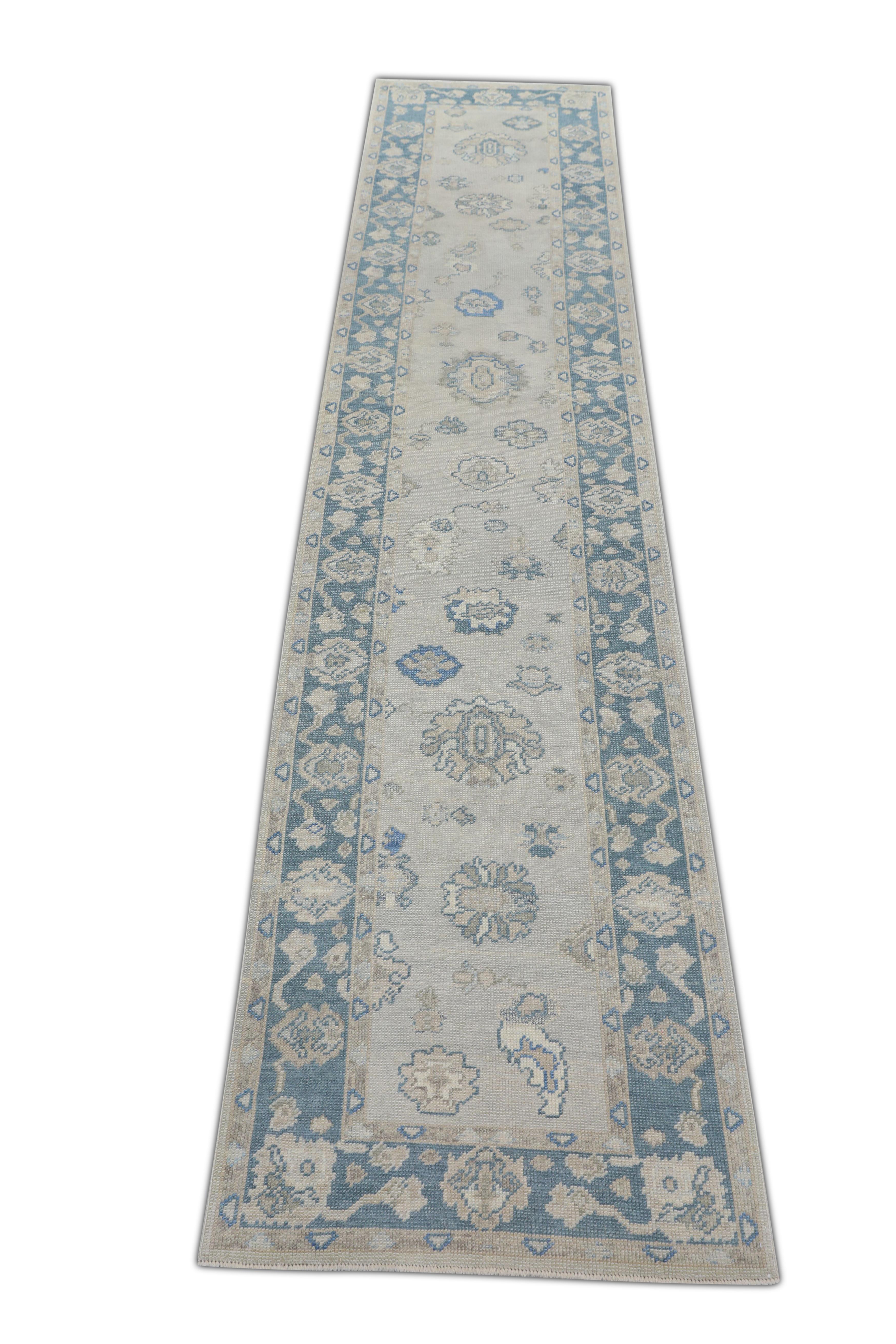 Oushak-Teppich Orientalischer handgeknüpfter türkischer Oushak-Teppich 3' x 14'1