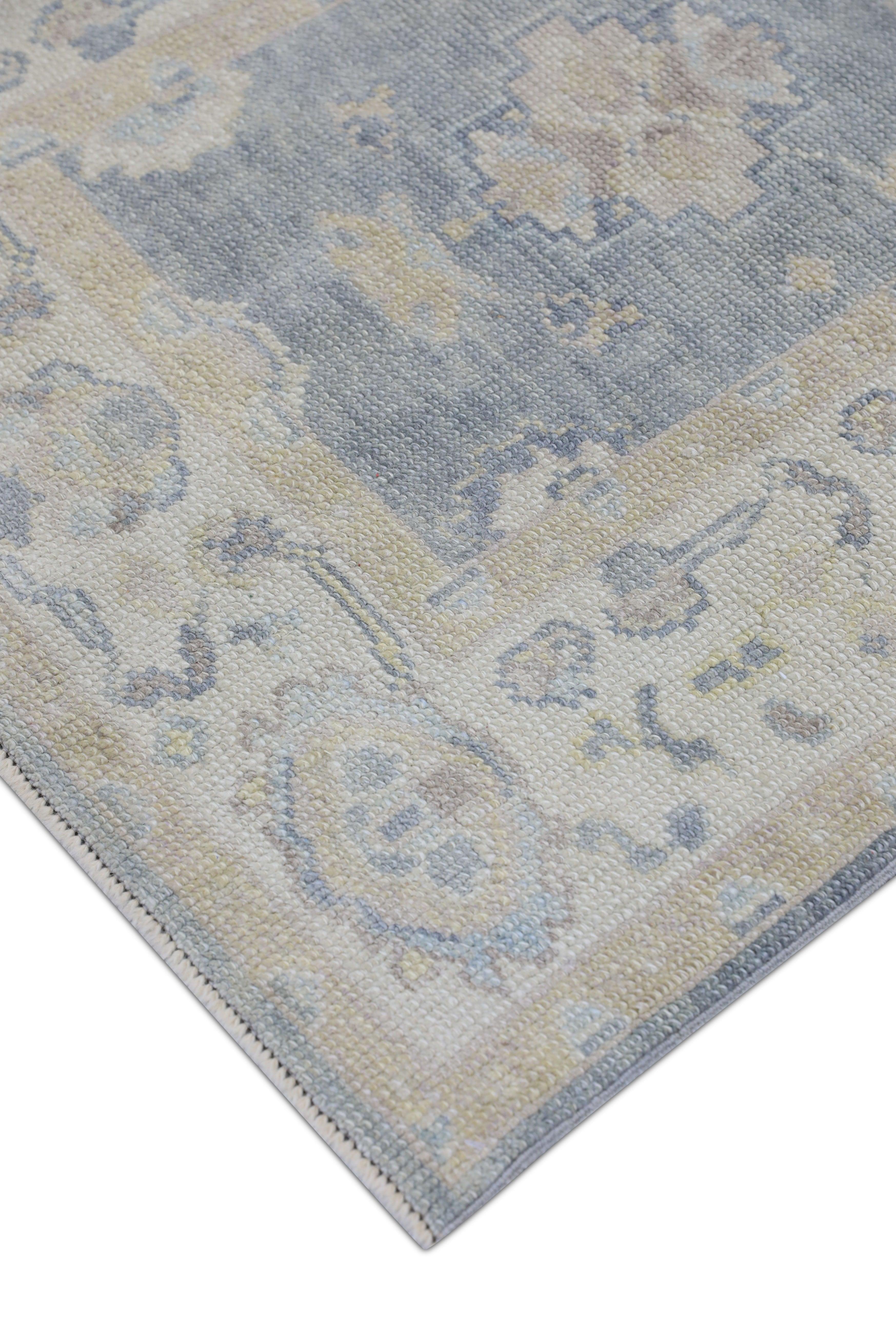 Hand-Knotted Oushak Rug Oriental Hand Knotted Turkish Oushak 3' x 15'3