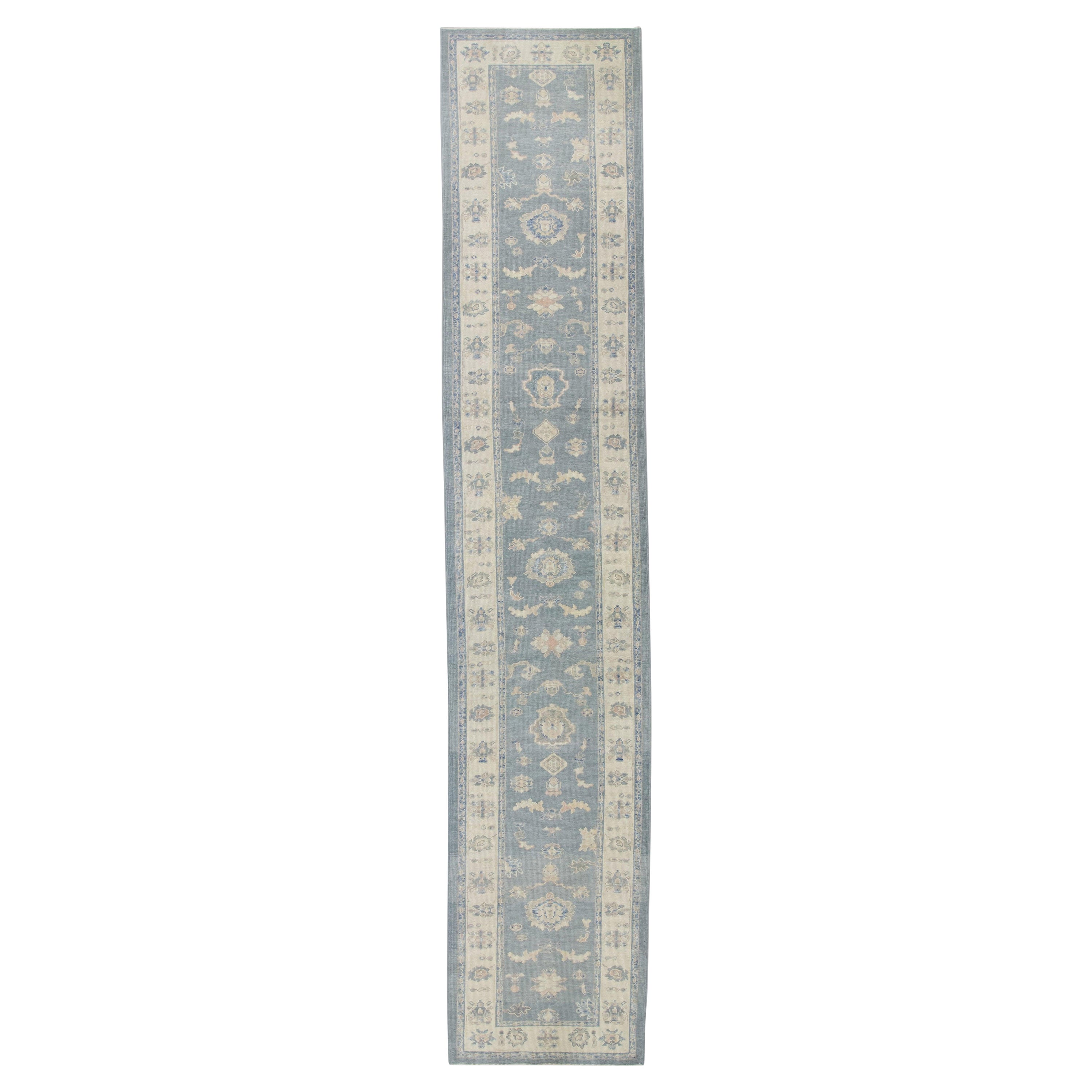 Oushak-Teppich Orientalischer handgeknüpfter türkischer Oushak 3' x 15'9" #7297