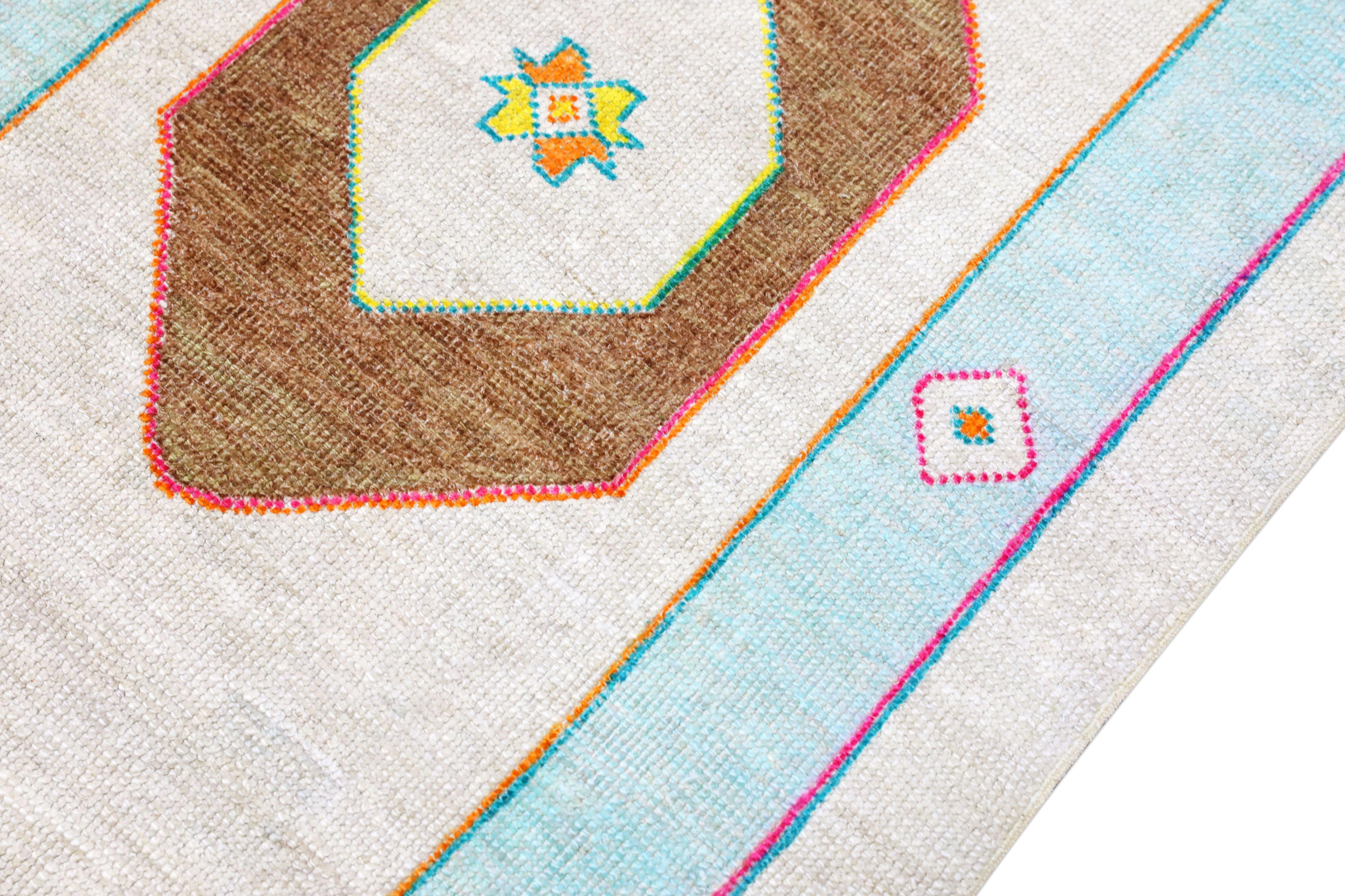 Oushak-Teppich Orientalischer handgeknüpfter türkischer Oushak 3' x 16'11