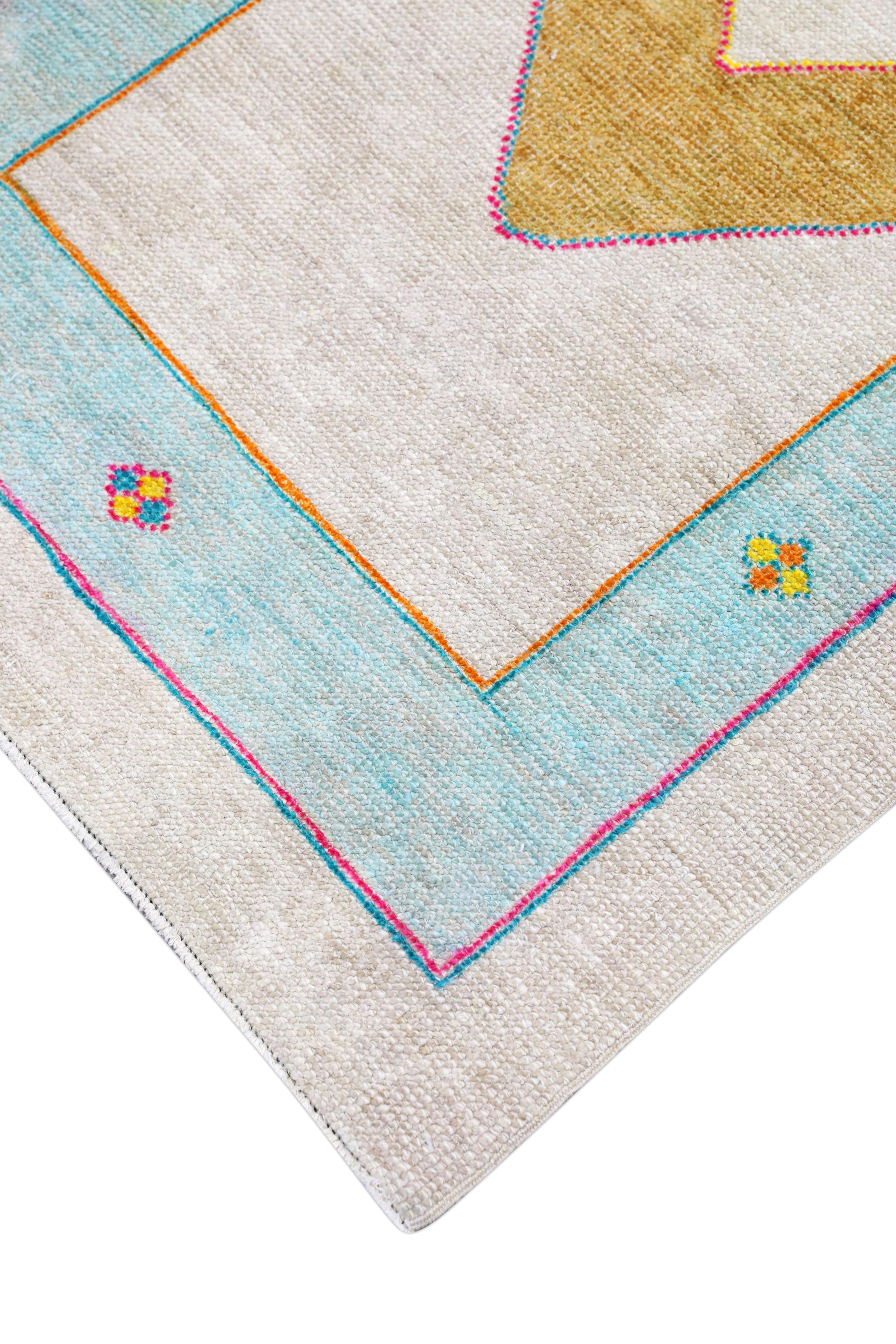 Oushak-Teppich Orientalischer handgeknüpfter türkischer Oushak 3' x 16'11