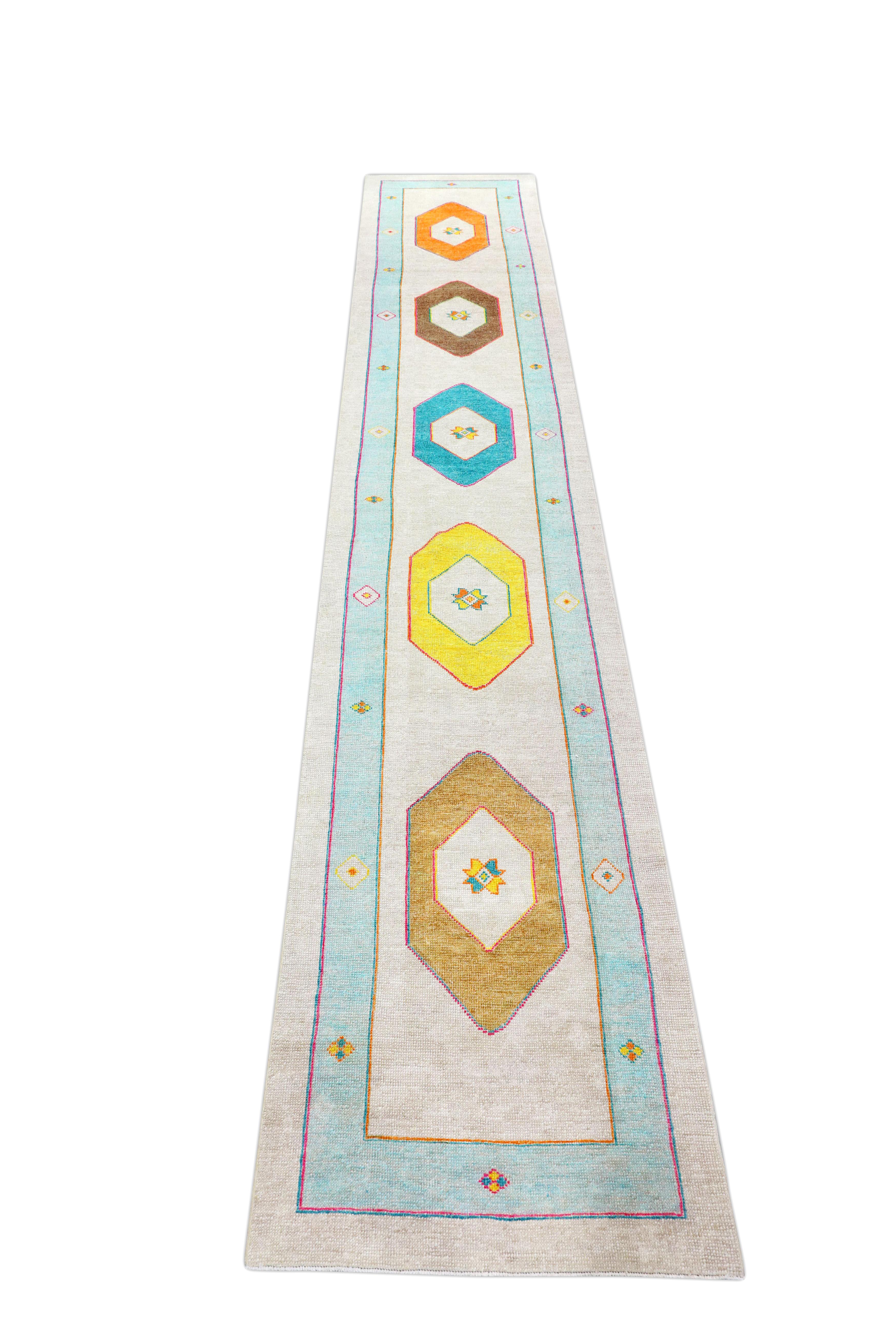 Oushak-Teppich Orientalischer handgeknüpfter türkischer Oushak 3' x 16'11