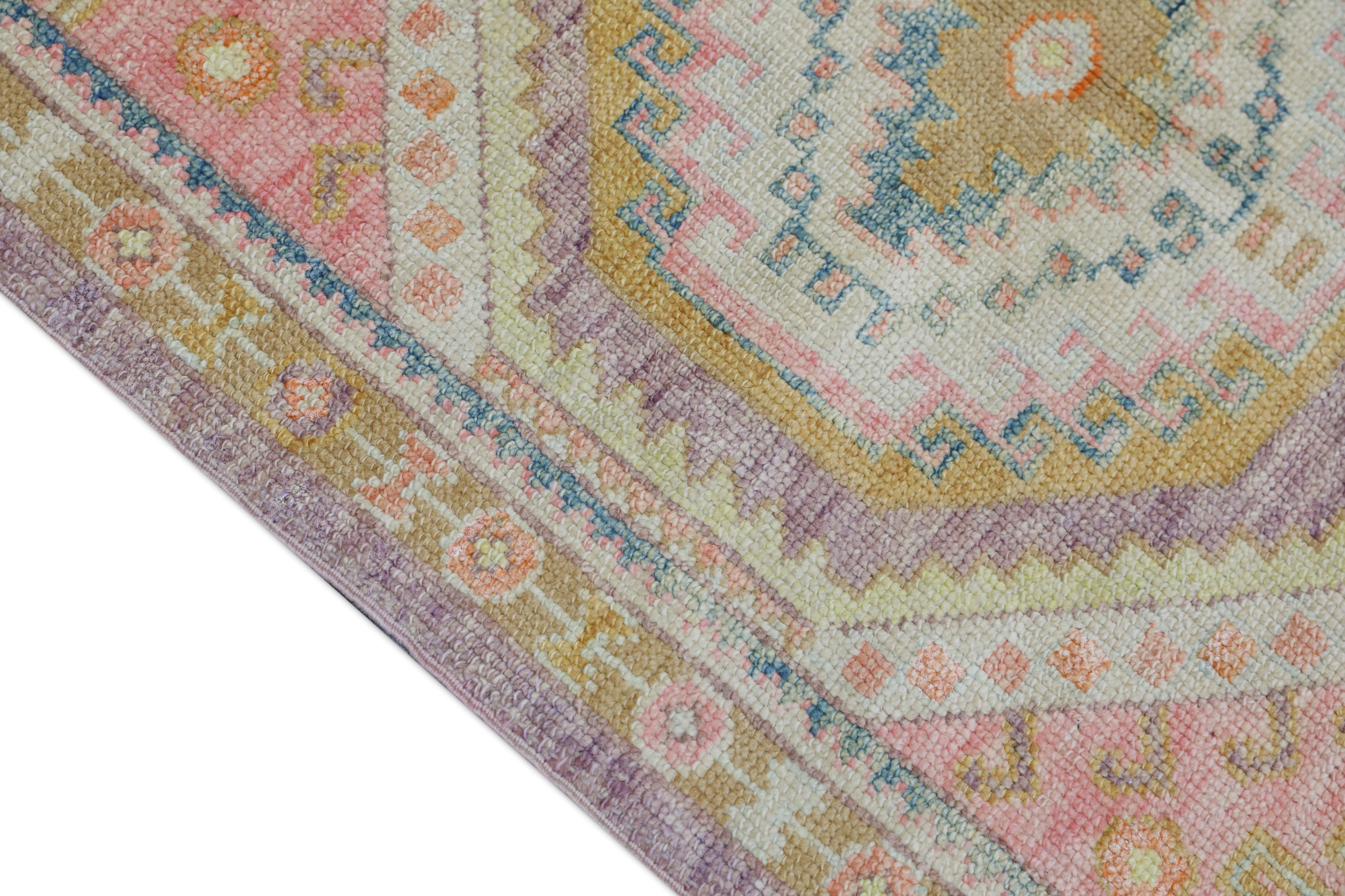 Oushak-Teppich Orientalischer handgeknüpfter türkischer Oushak-Teppich 3' x 4'10