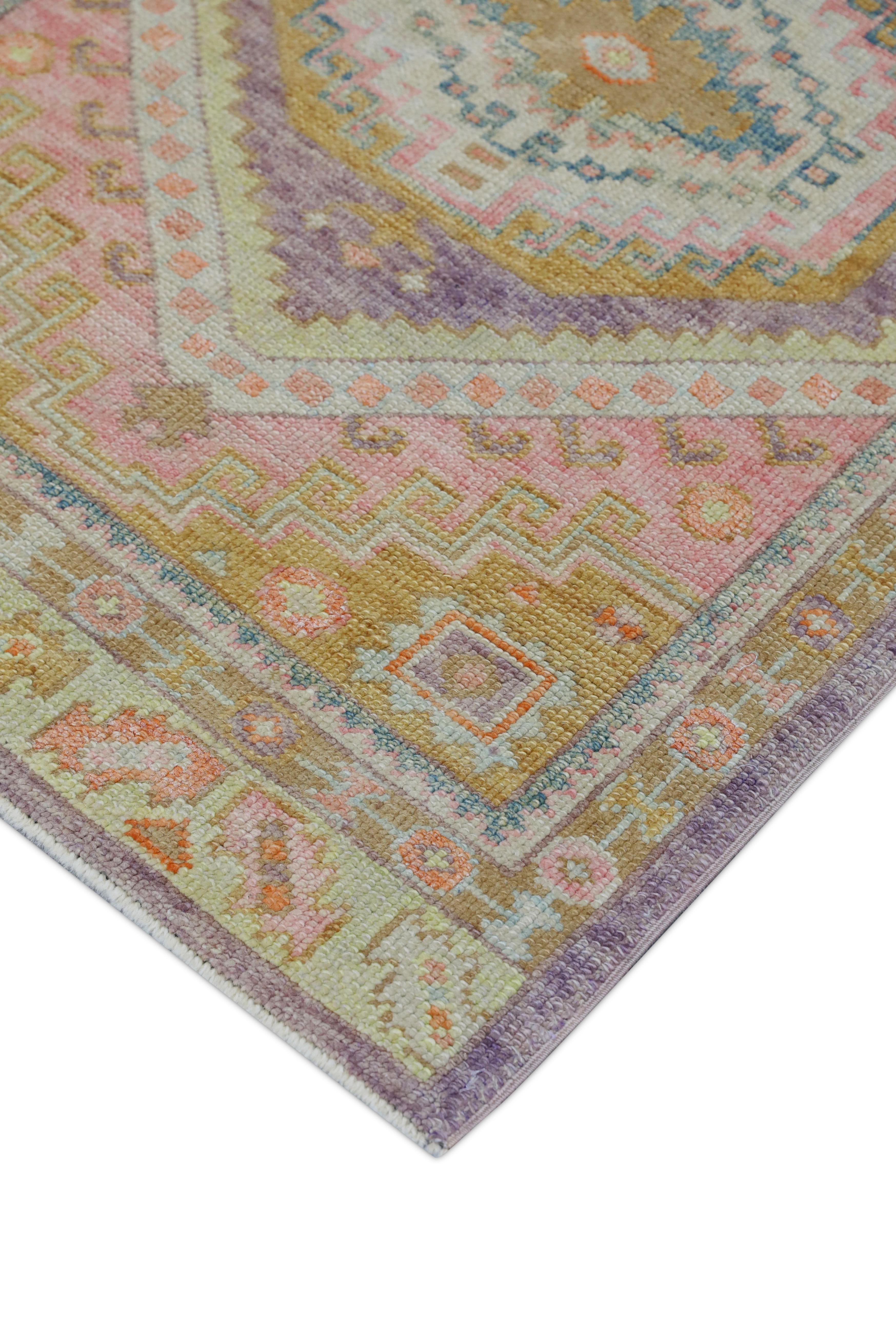 Oushak-Teppich Orientalischer handgeknüpfter türkischer Oushak-Teppich 3' x 4'10