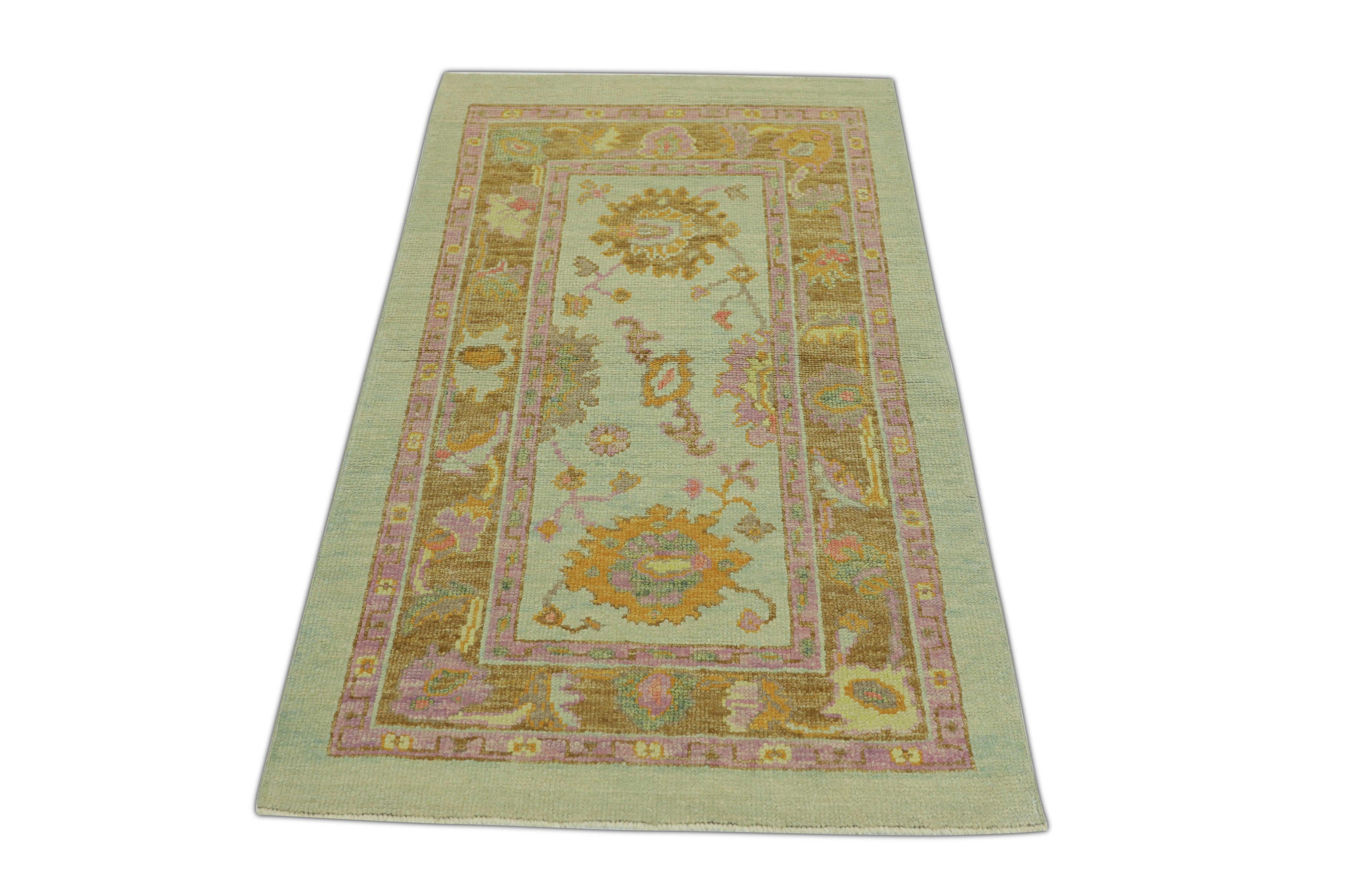Oushak-Teppich Orientalischer handgeknüpfter türkischer Oushak 3' x 4'11