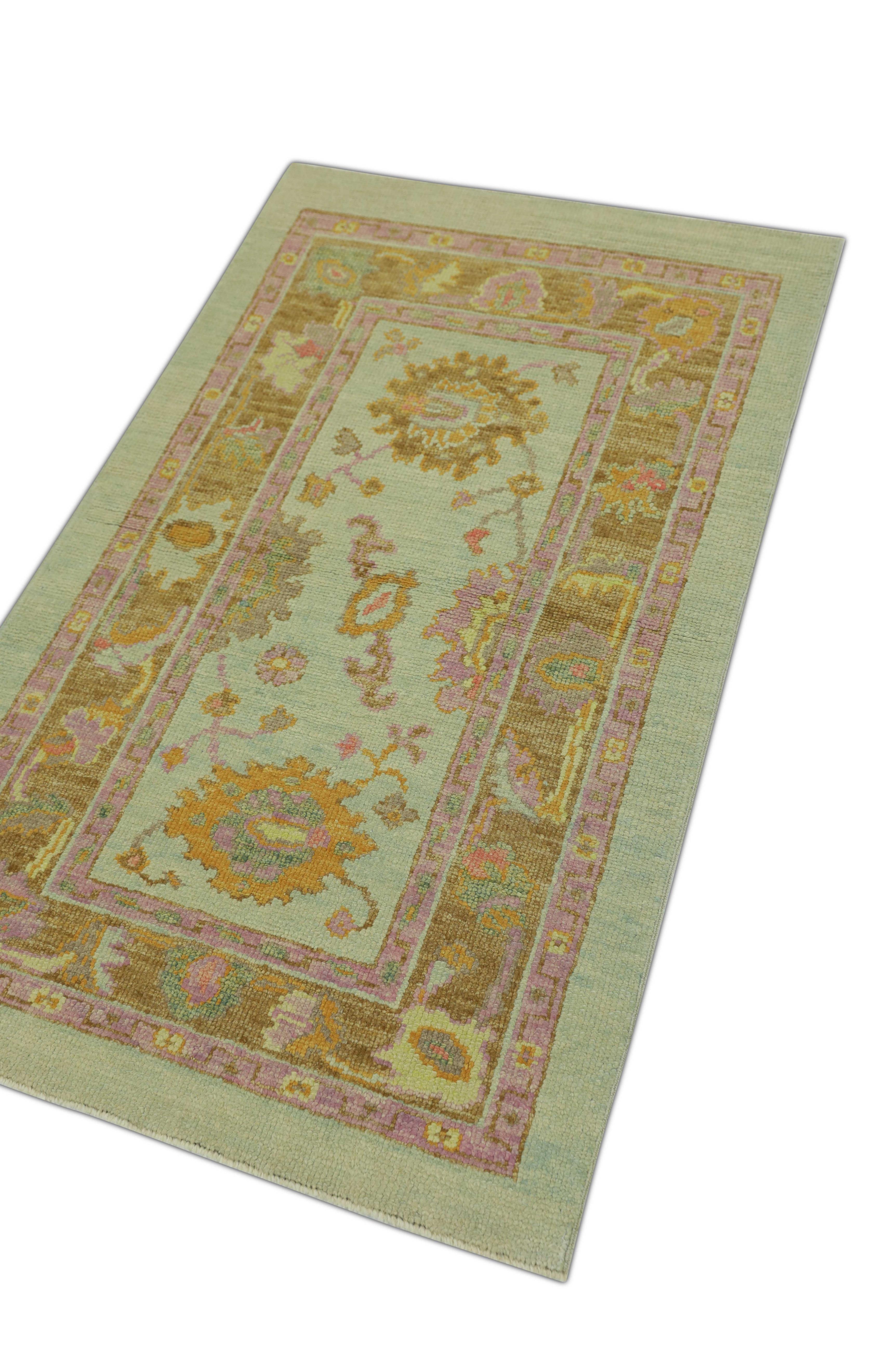 Oushak-Teppich Orientalischer handgeknüpfter türkischer Oushak 3' x 4'11