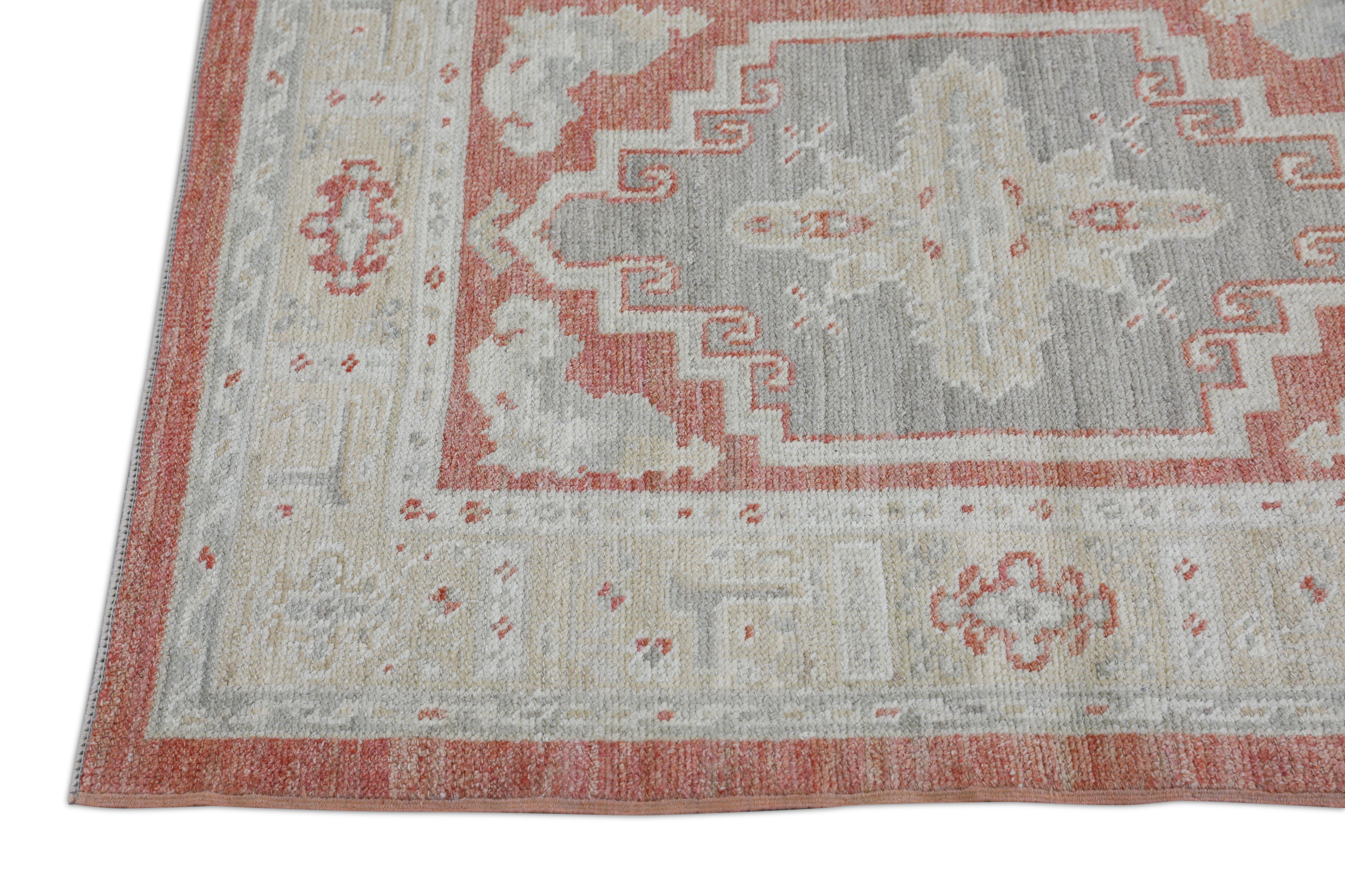 Oushak-Teppich Orientalischer handgeknüpfter türkischer Oushak 3' x 4'3