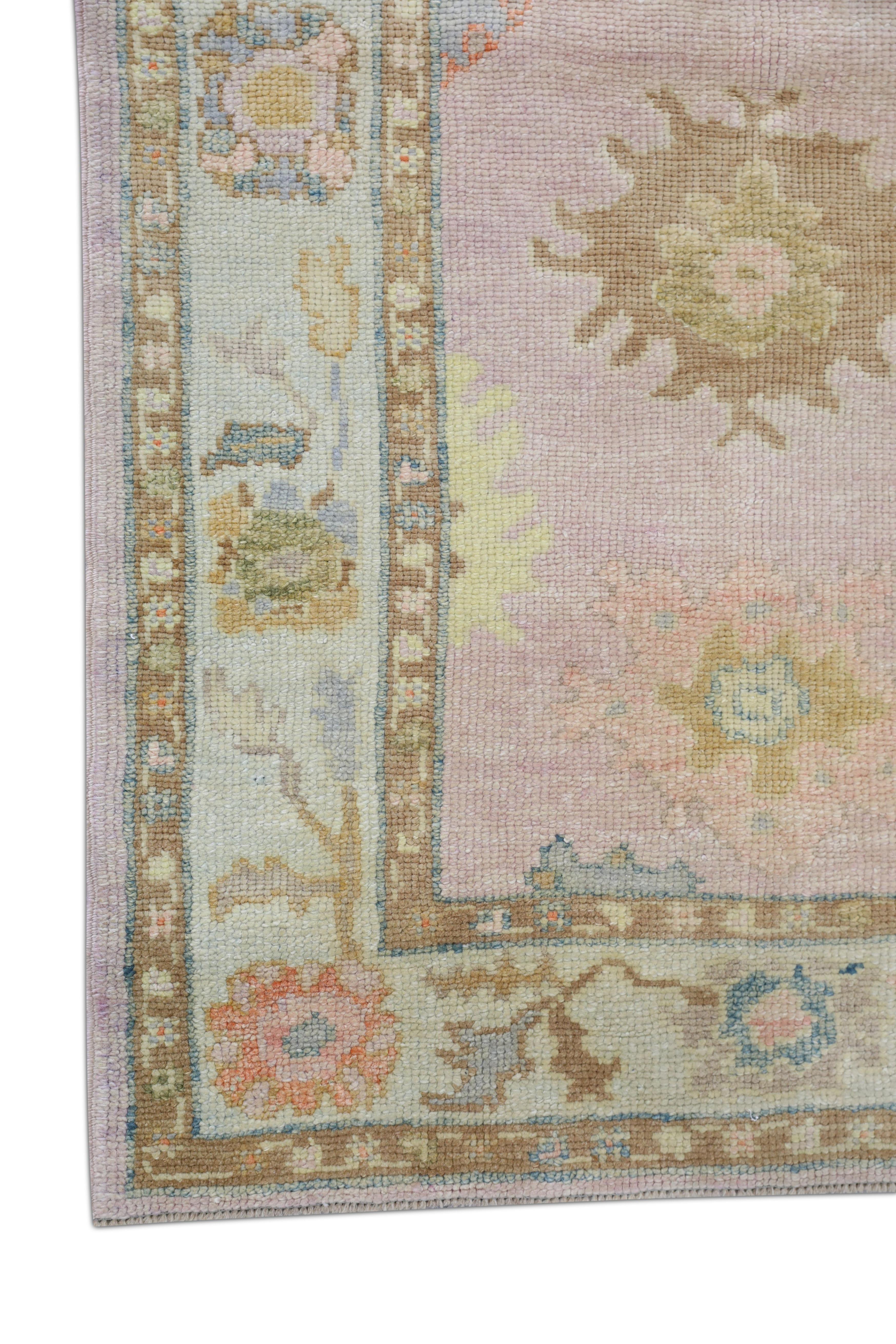Tappeto Oushak Orientale annodato a mano Turco Oushak 3' x 5'1