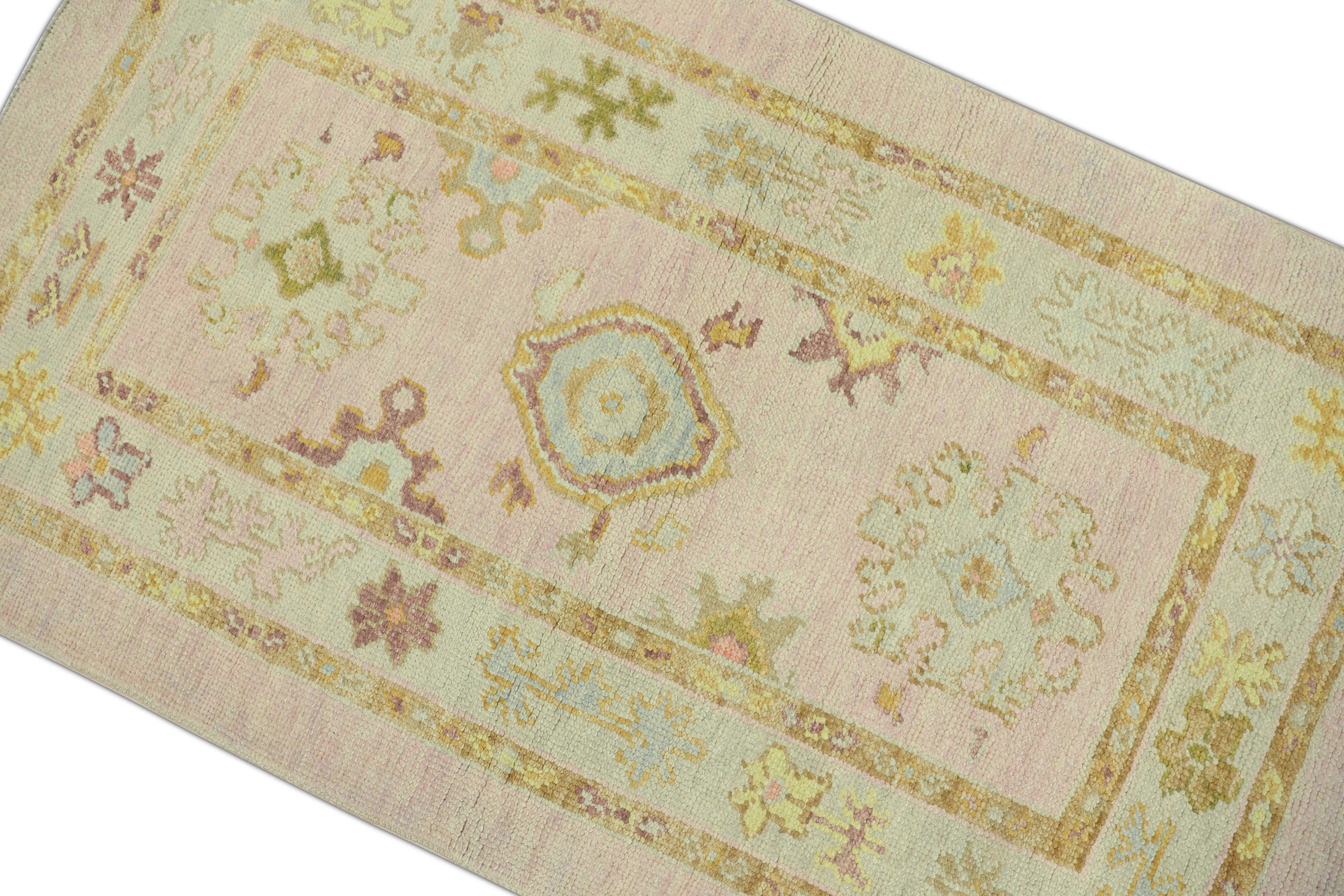 Oushak-Teppich Orientalischer handgeknüpfter türkischer Oushak 3' x 5'1