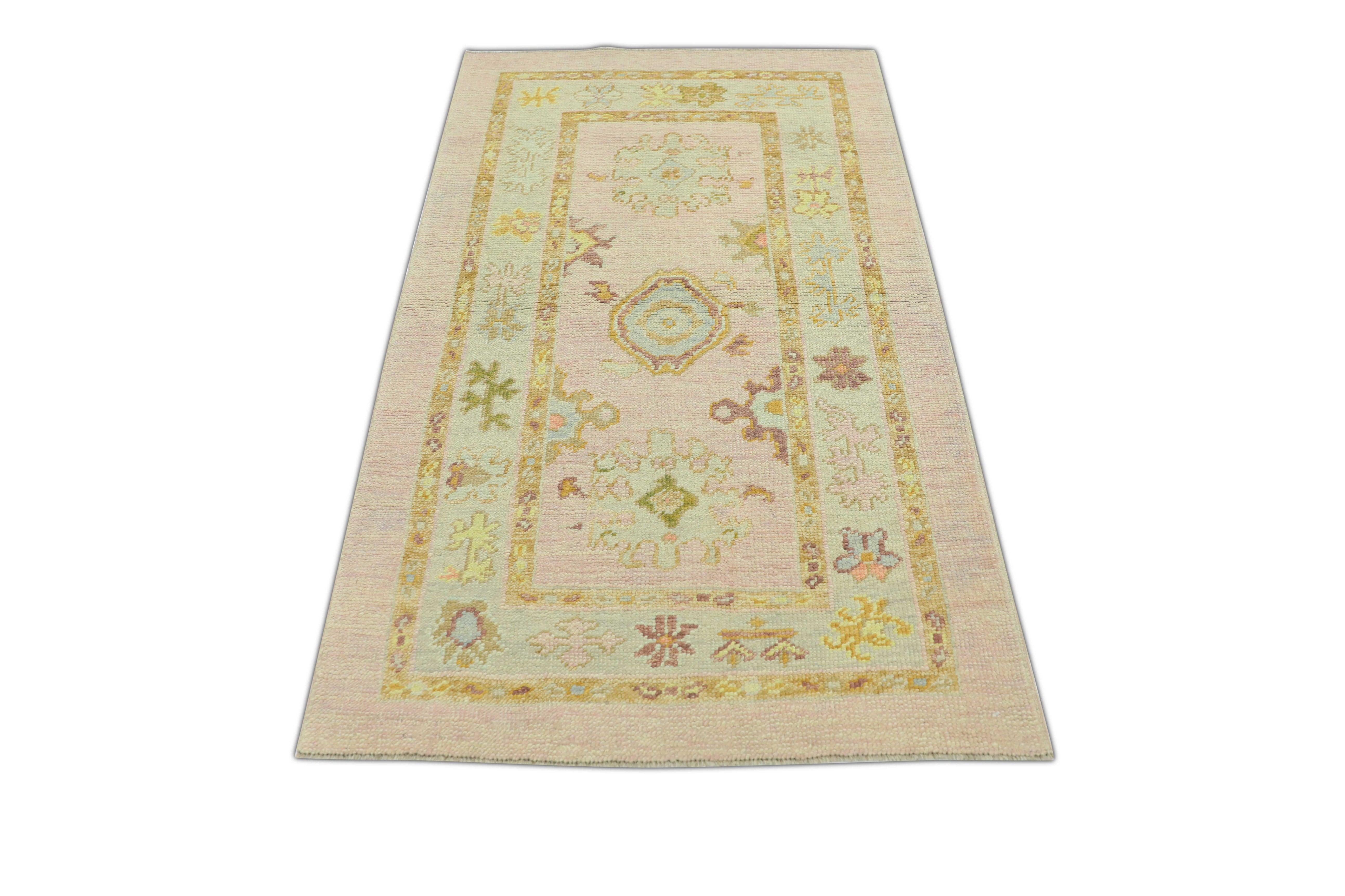 Oushak-Teppich Orientalischer handgeknüpfter türkischer Oushak 3' x 5'1