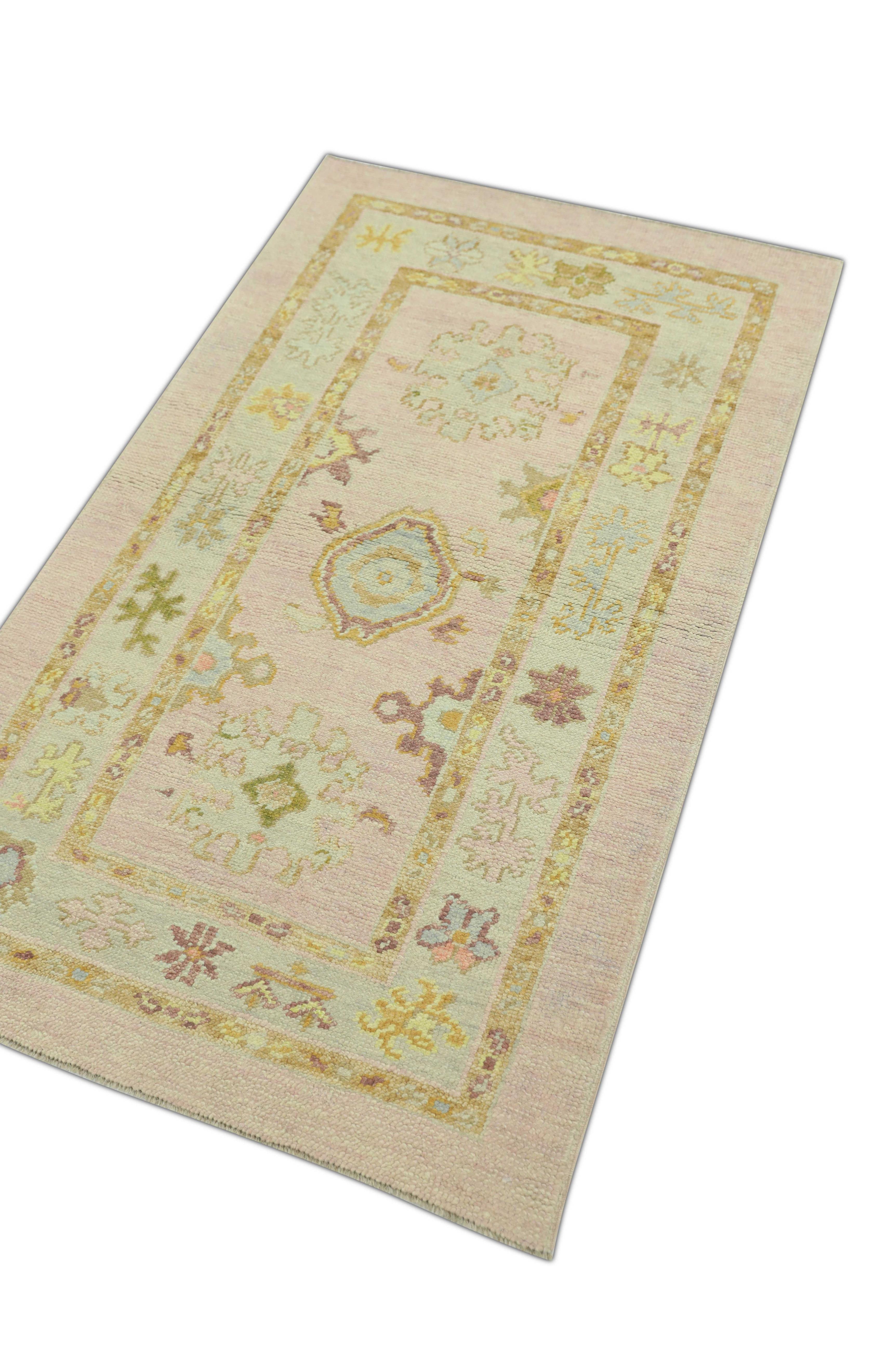 Oushak-Teppich Orientalischer handgeknüpfter türkischer Oushak 3' x 5'1