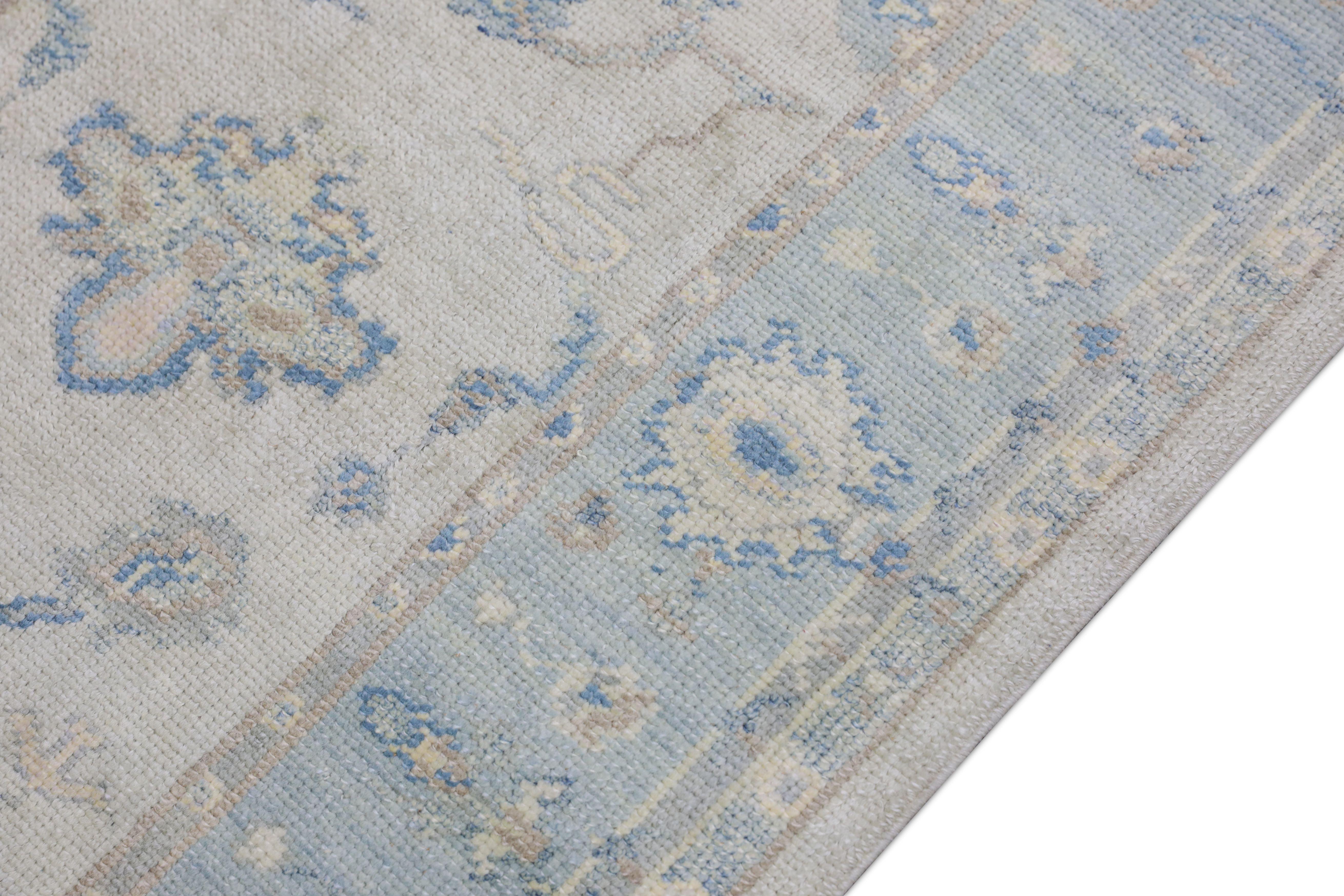 Oushak Rug Oriental Hand Knotted Turkish Oushak 3' x 5'9