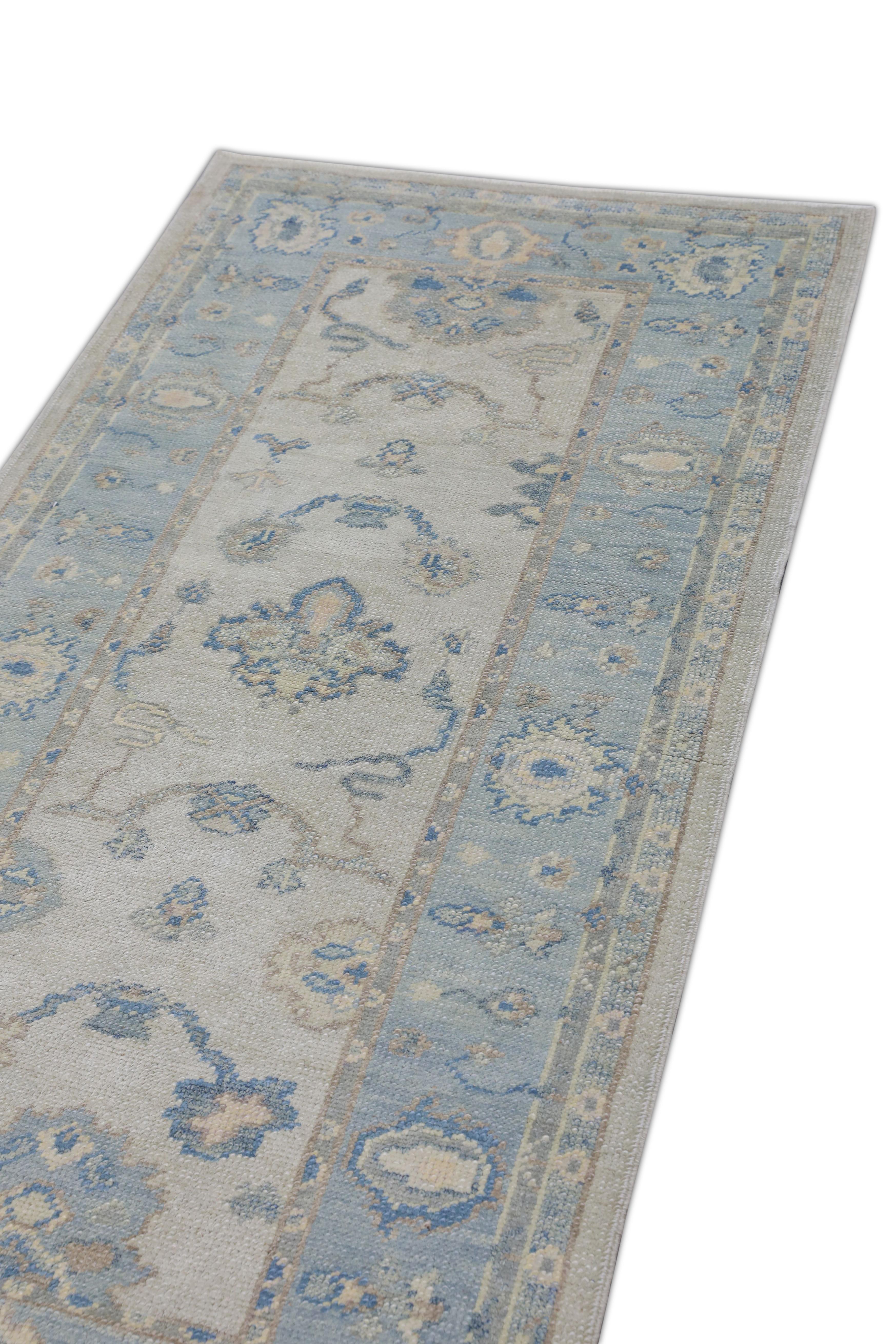 Contemporary Oushak Rug Oriental Hand Knotted Turkish Oushak 3' x 5'9
