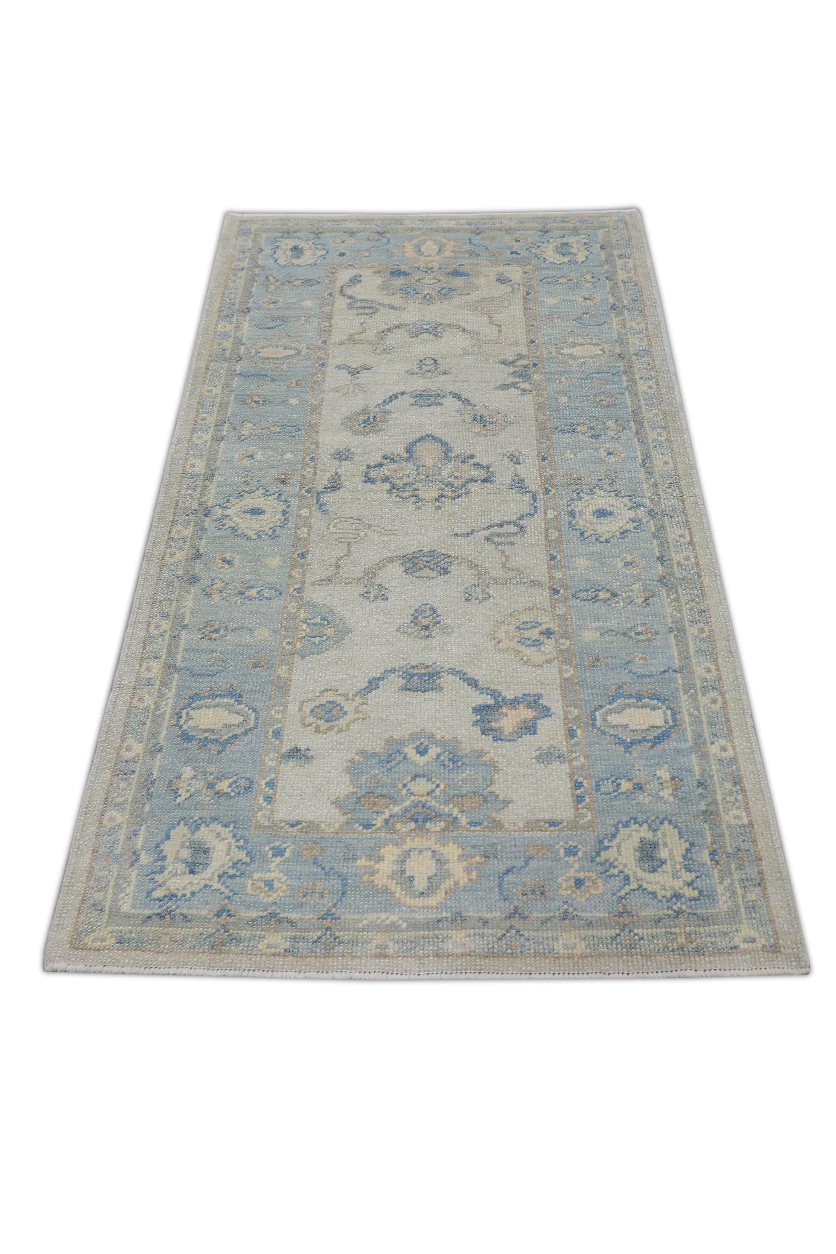 Wool Oushak Rug Oriental Hand Knotted Turkish Oushak 3' x 5'9