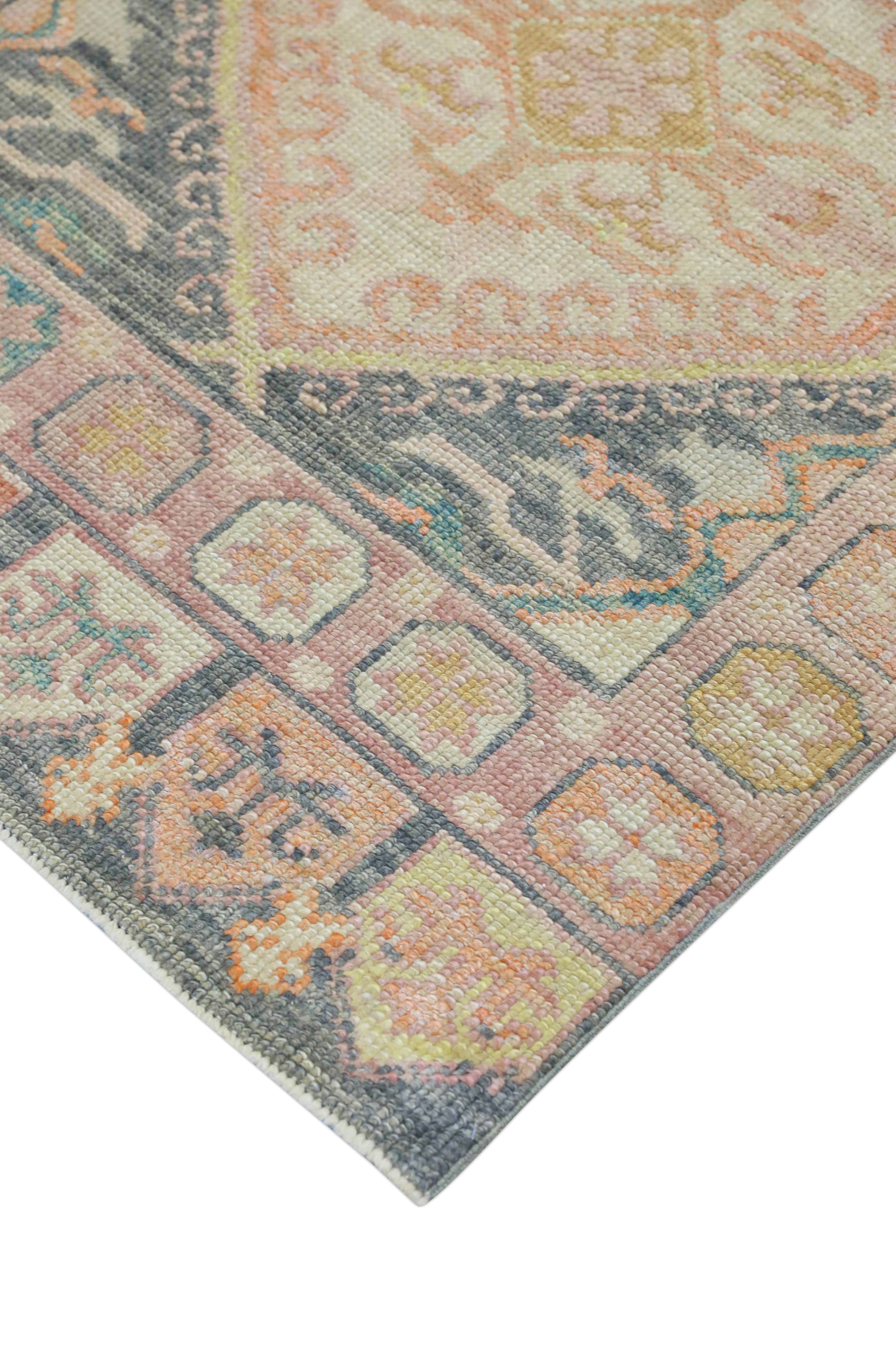 Oushak-Teppich Orientalischer handgeknüpfter türkischer Oushak-Teppich 3' x 6'2