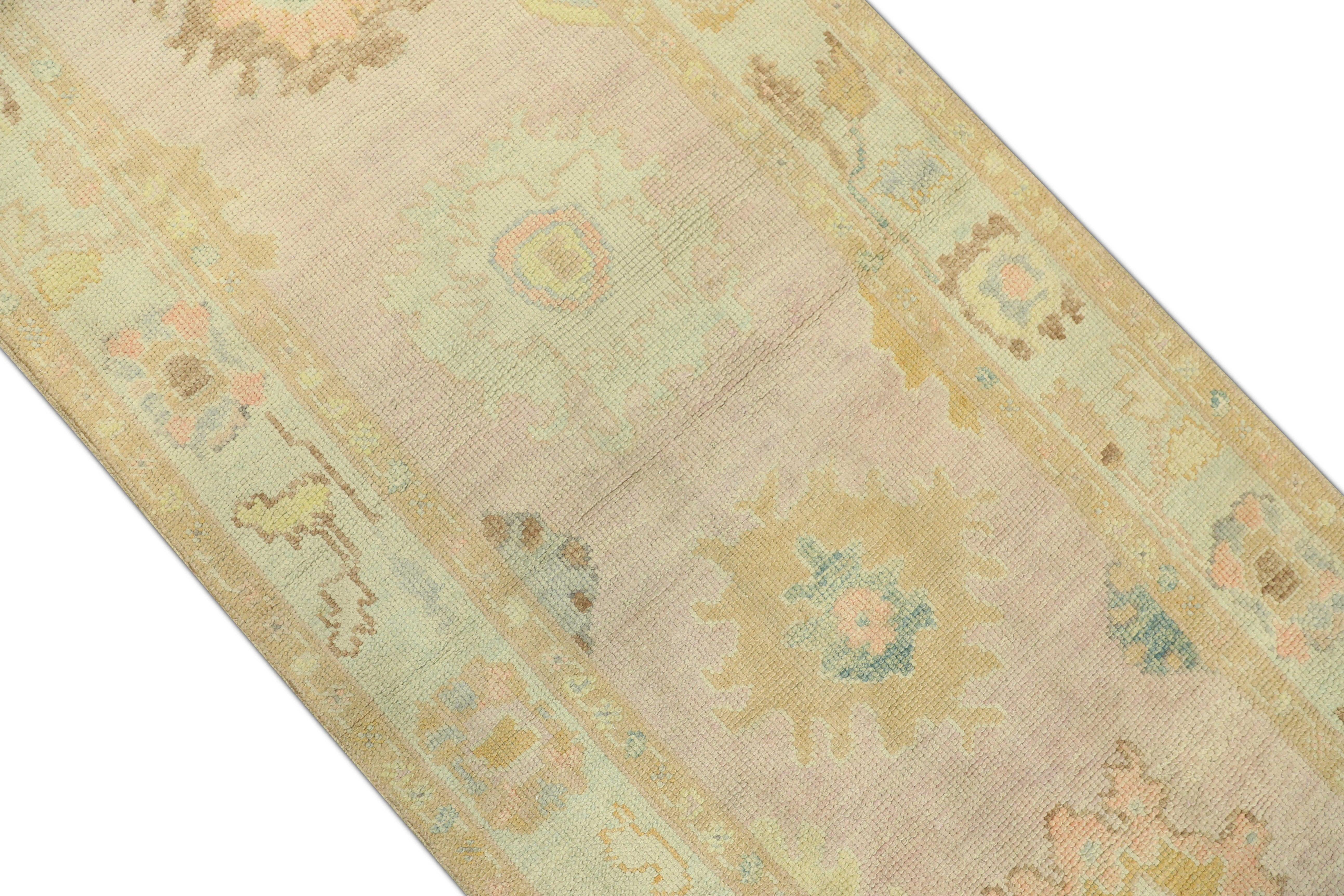 Oushak-Teppich Orientalischer handgeknüpfter türkischer Oushak-Teppich 3' x 6'3