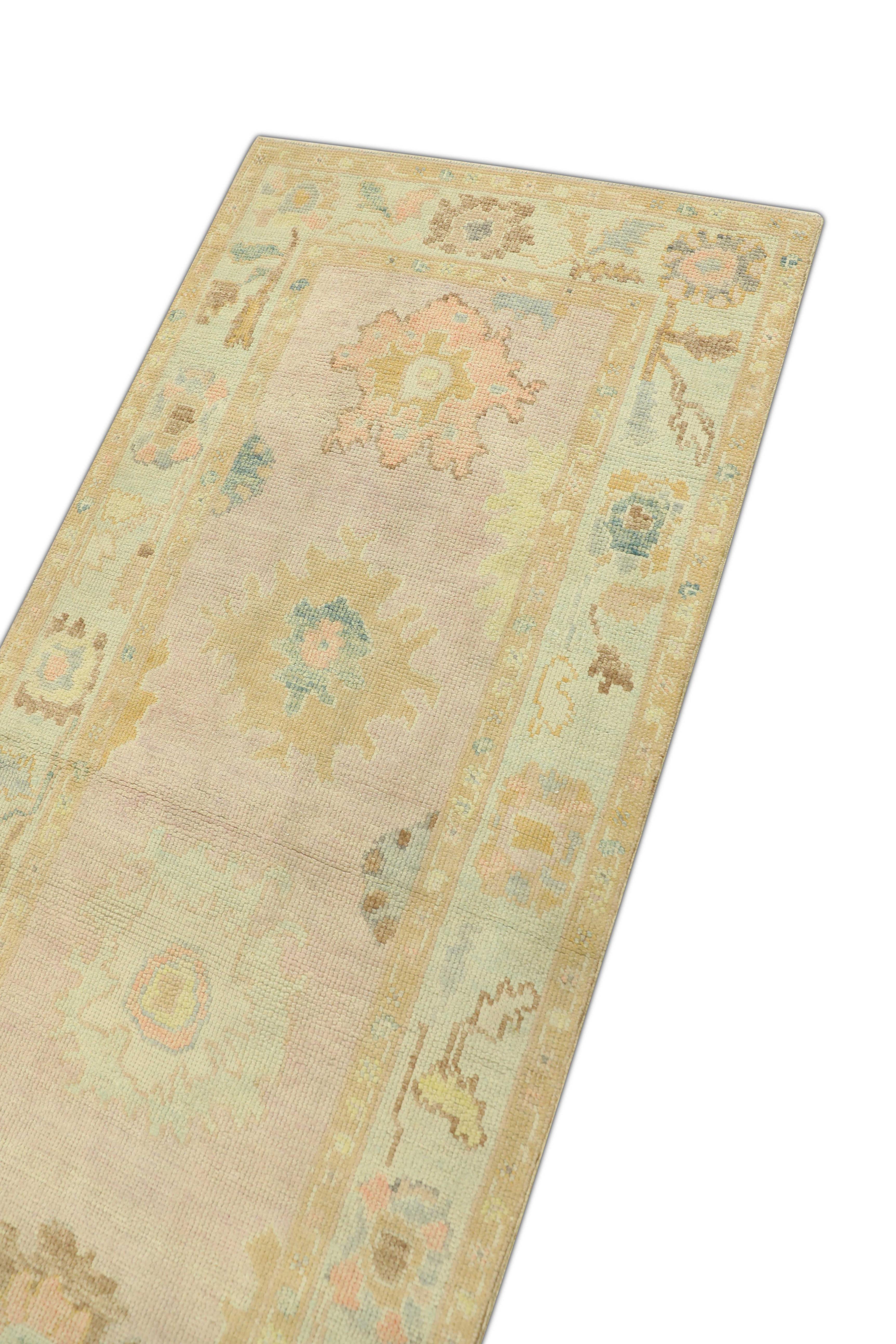 Oushak-Teppich Orientalischer handgeknüpfter türkischer Oushak-Teppich 3' x 6'3