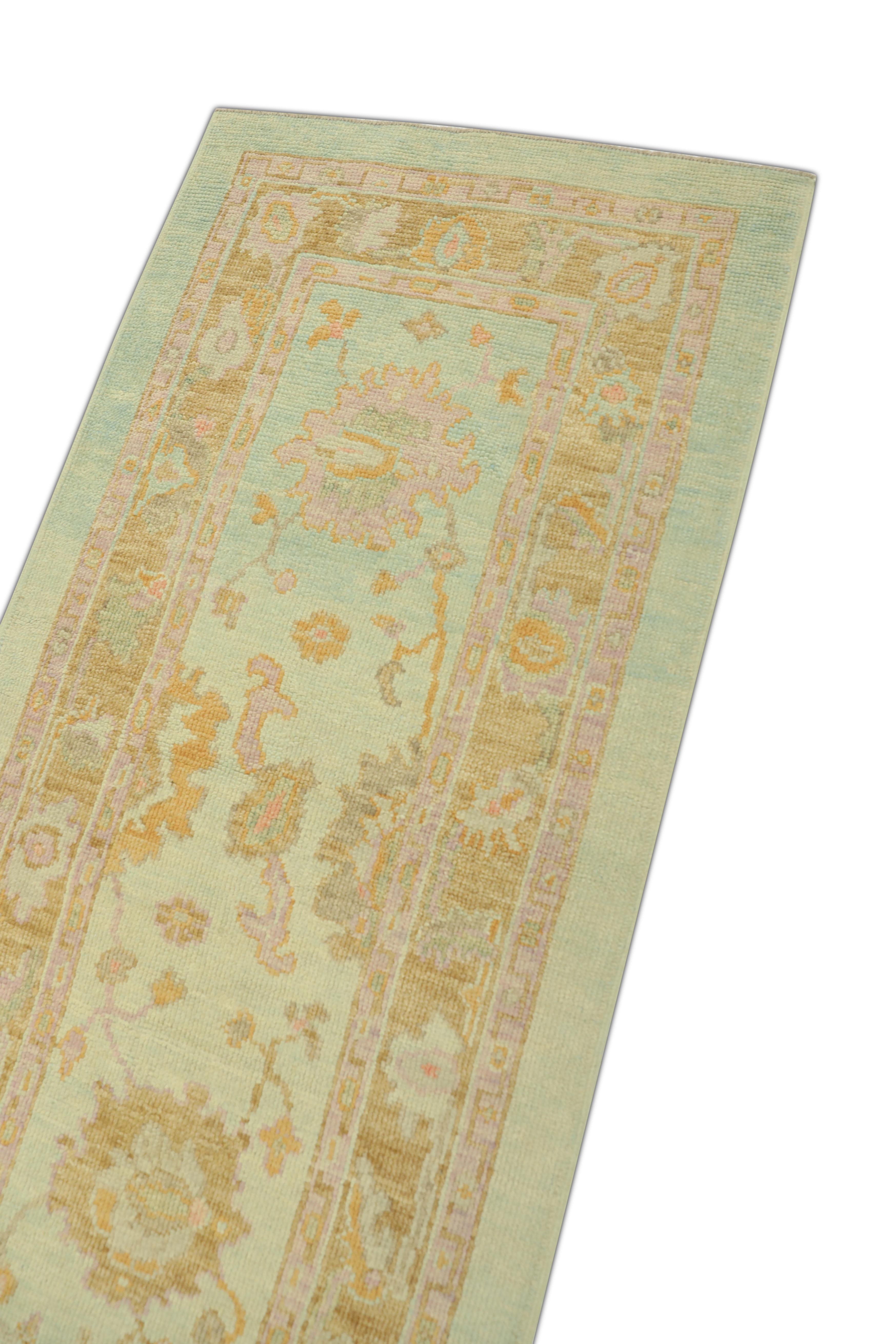 Oushak-Teppich Orientalischer handgeknüpfter türkischer Oushak 3' x 6'4