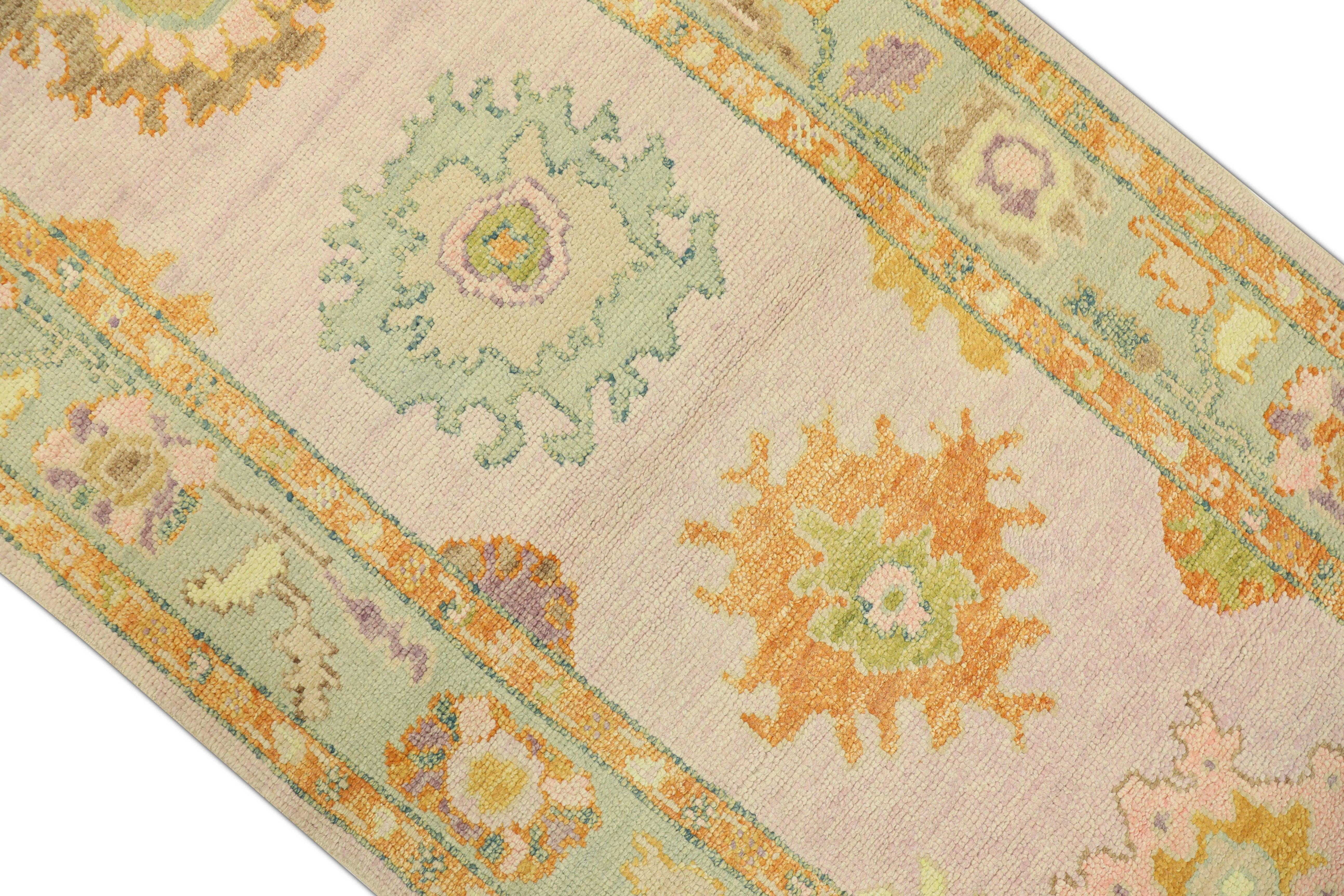 Tappeto Oushak Orientale annodato a mano Turco Oushak 3' x 6'4