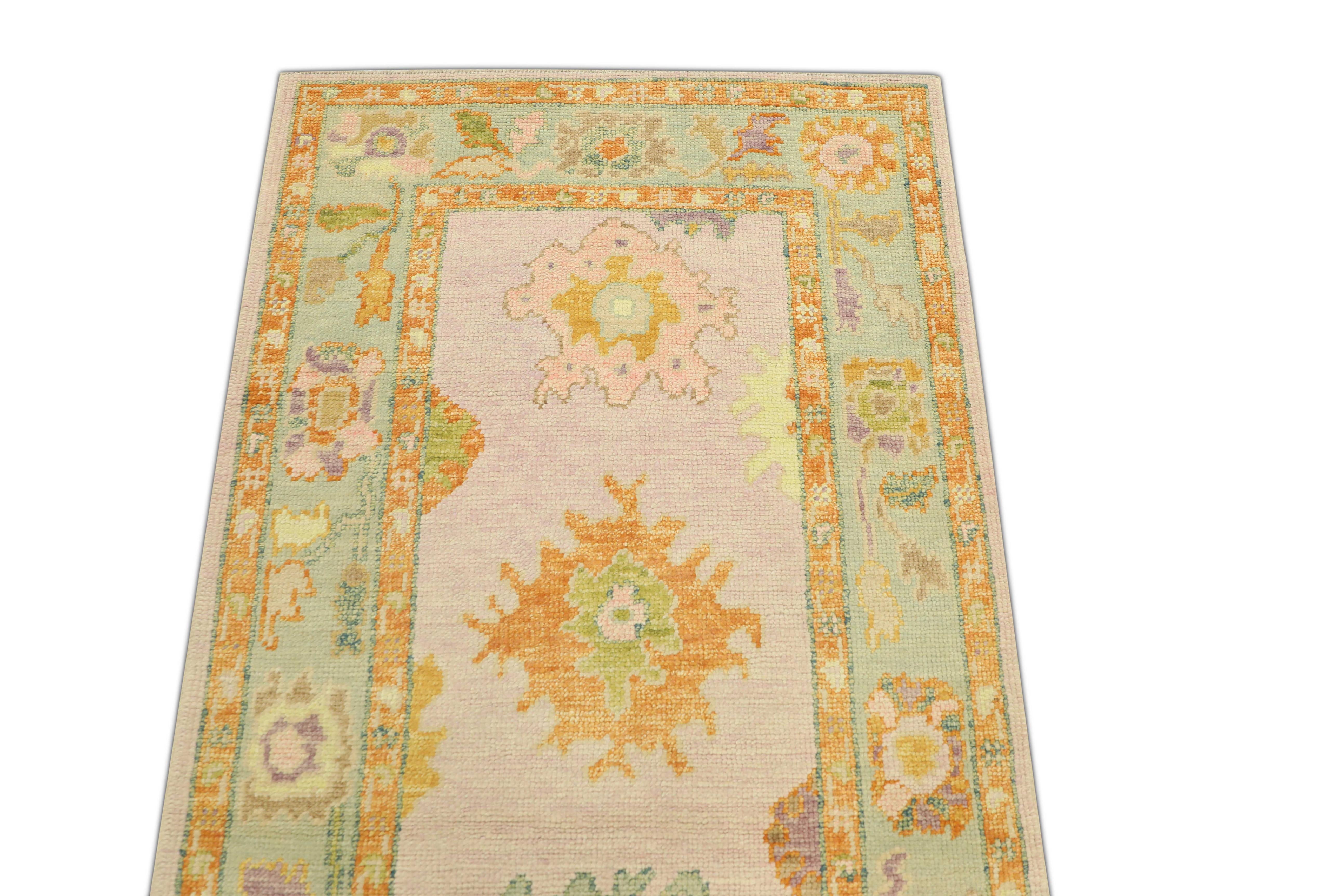 Tappeto Oushak Orientale annodato a mano Turco Oushak 3' x 6'4