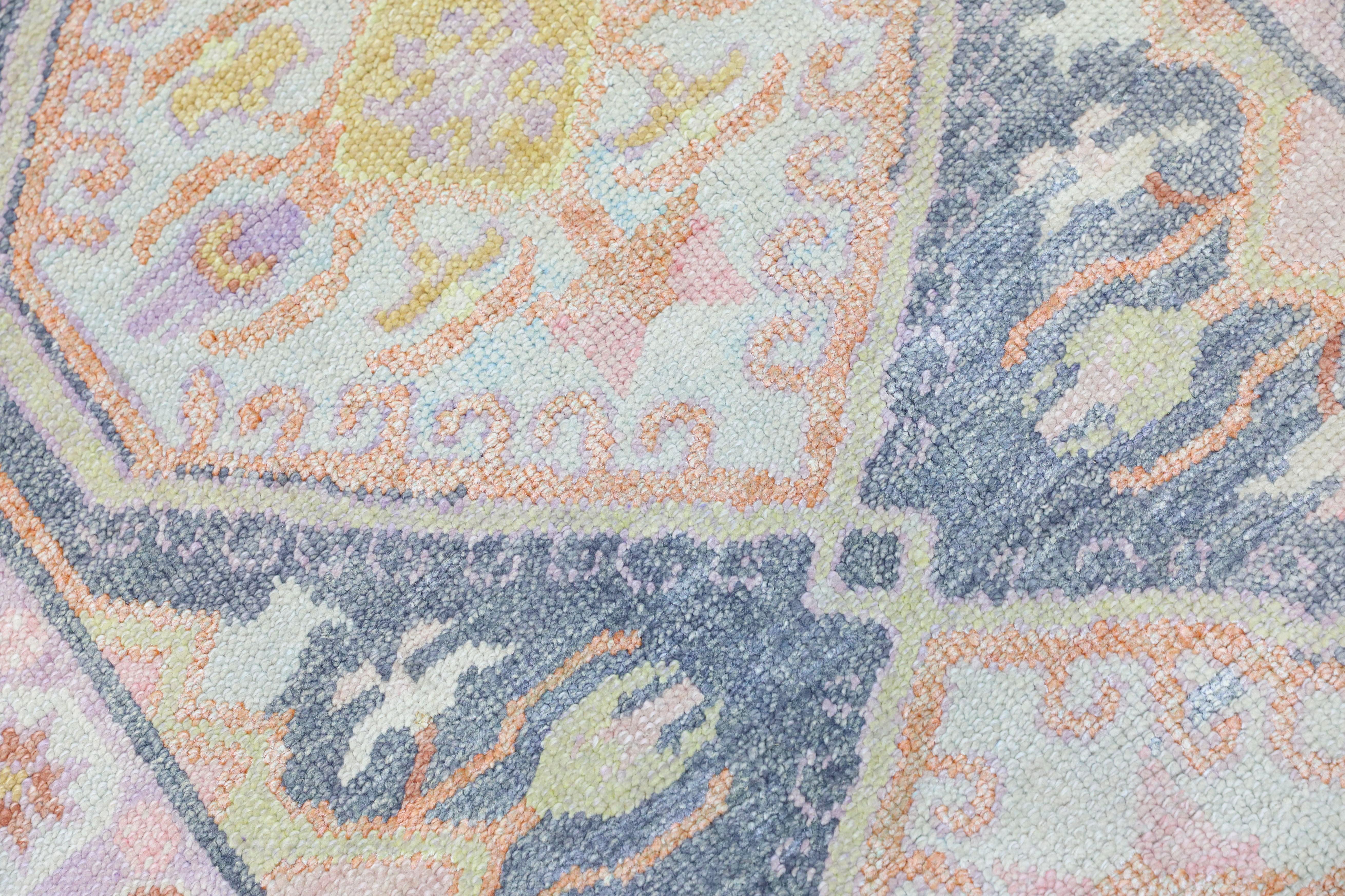 Oushak Rug Oriental Hand Knotted Turkish Oushak 3' x 6